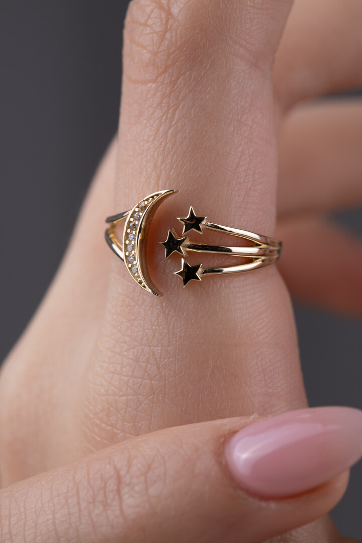 14 Ayar Altın  Ayyıldız Yüzük