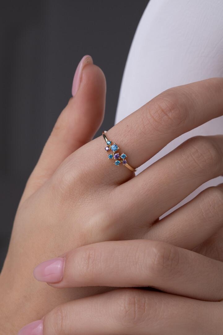 14 Ayar Altın Minimal Asimetrik Yüzük