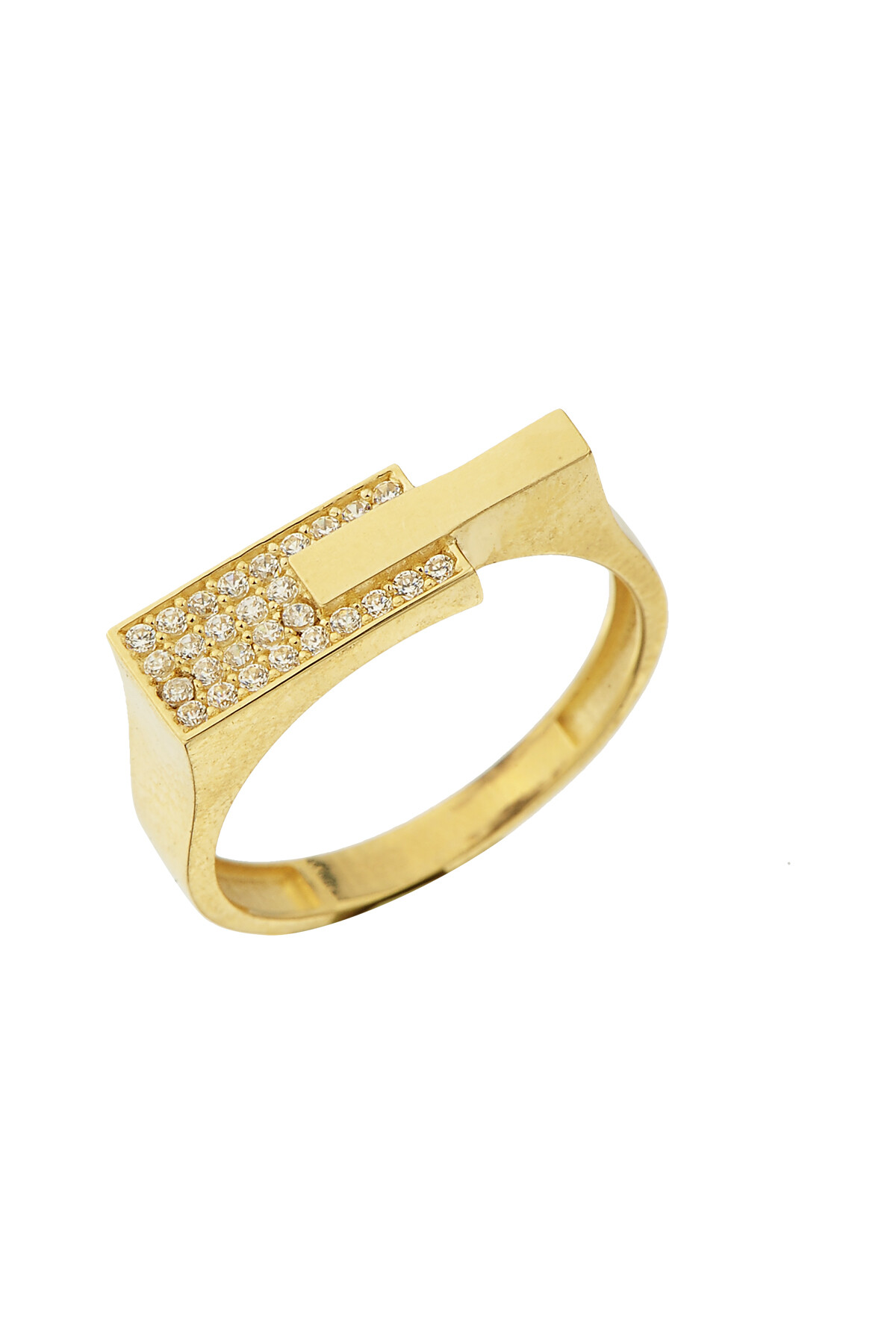 14 Ayar Altın Çubuk Yüzük