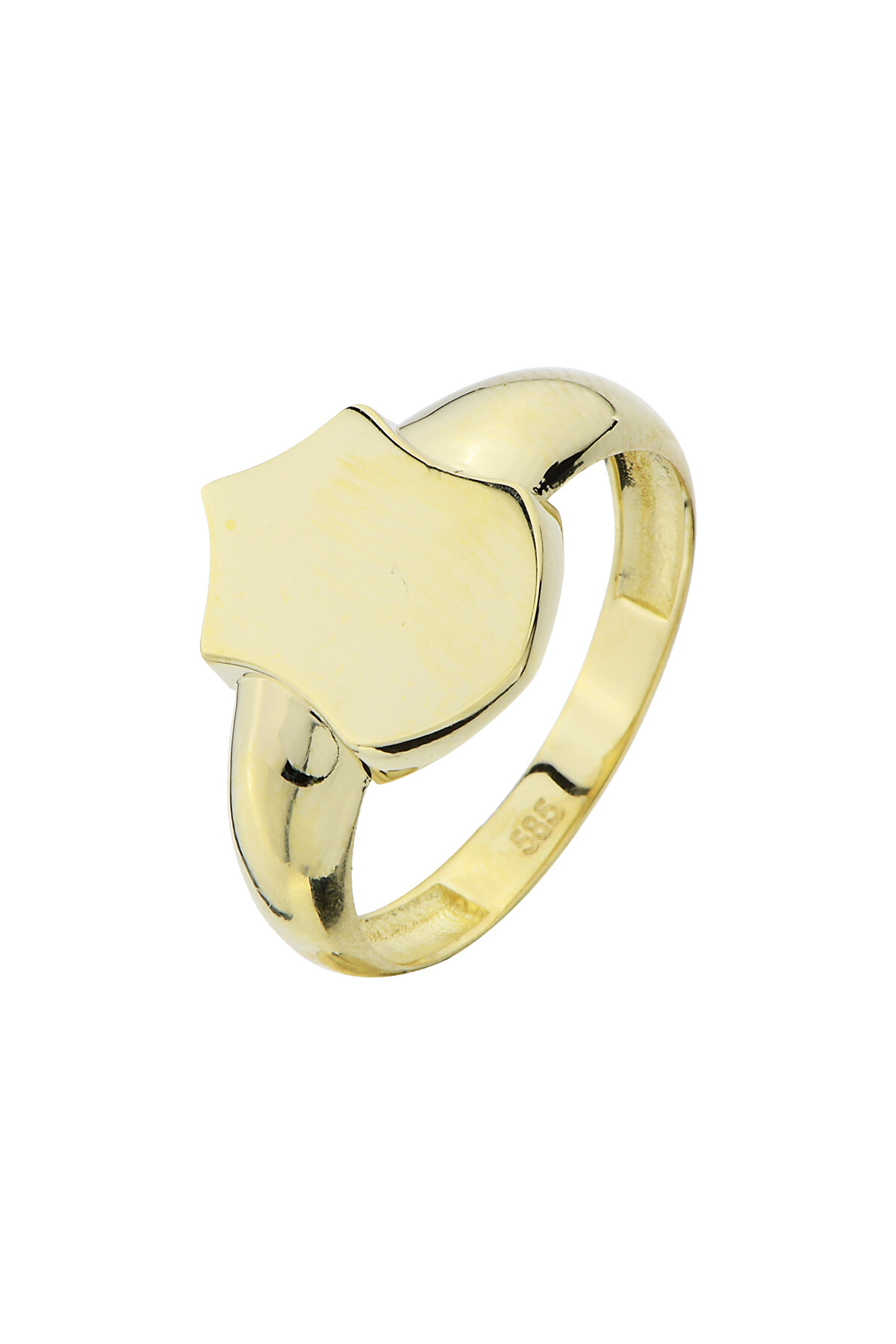 14 Ayar Altın Kalkan Kişiselleştirebilir Yüzük