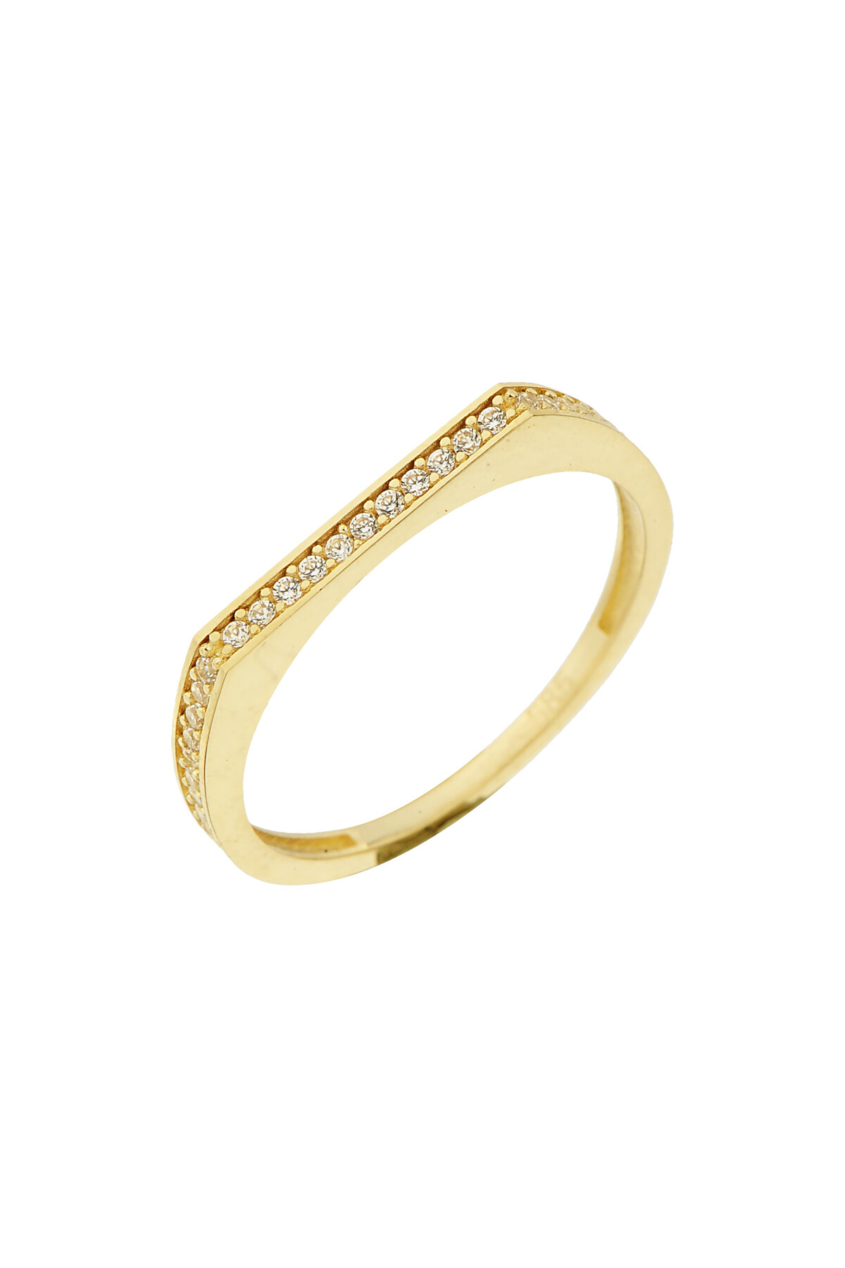 14 Ayar Altın Çizgi Yüzük