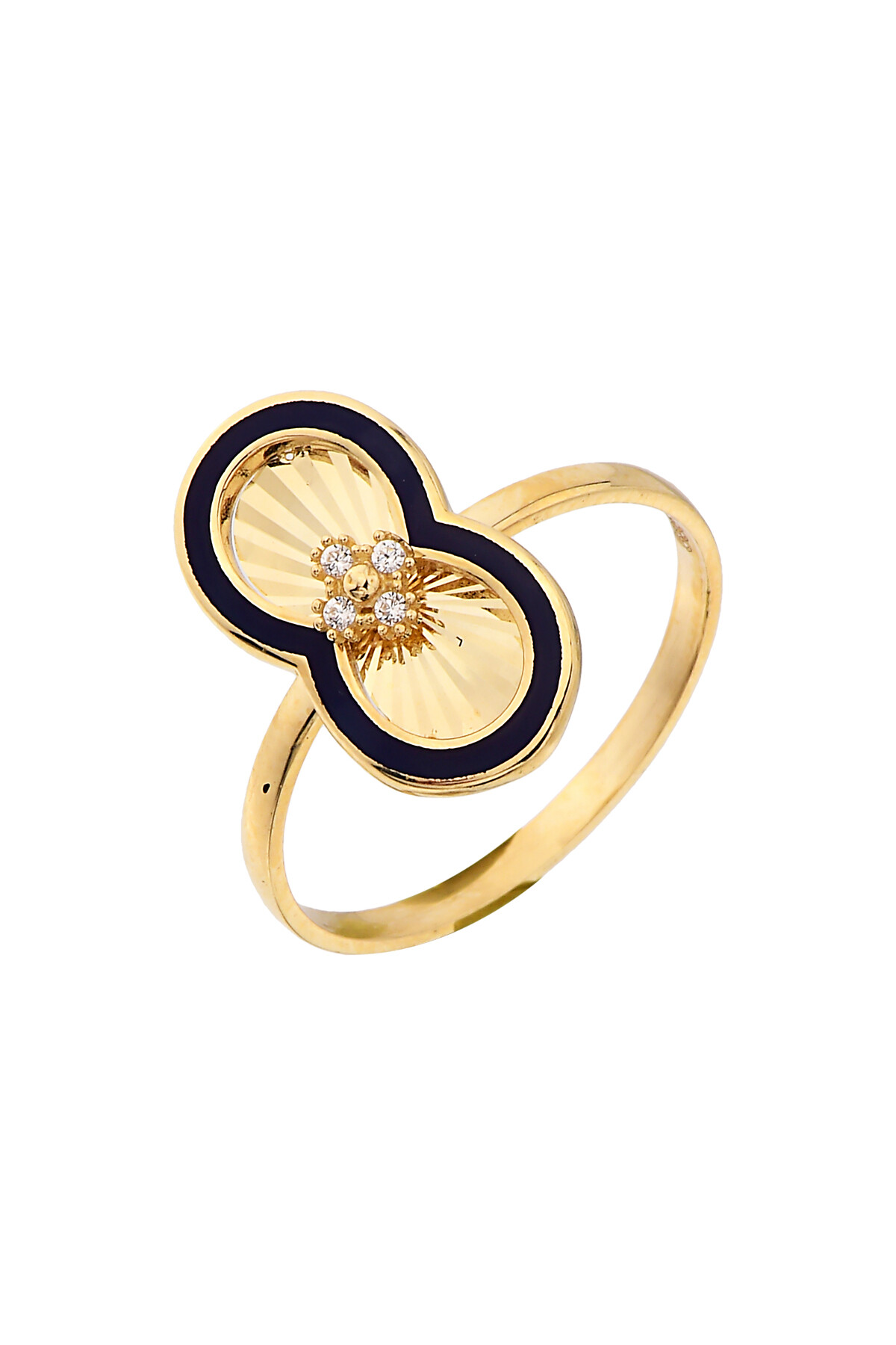 14 Ayar Altın Mineli Sonsuzluk Yüzük