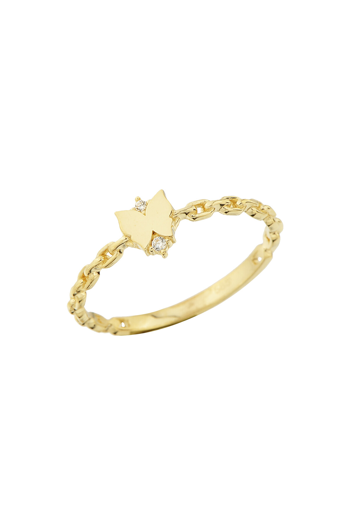 14 Ayar Altın Mini Kelebek Yüzük