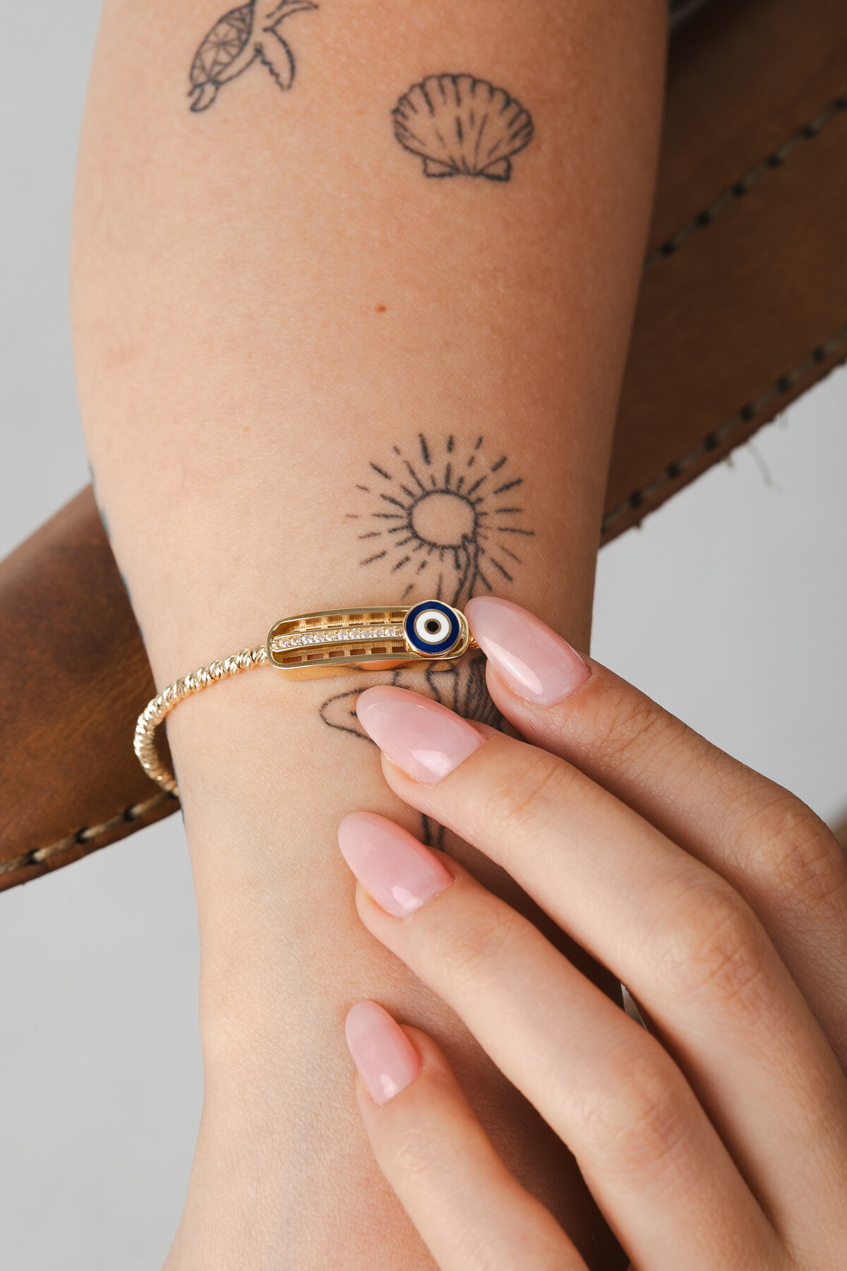 14 Ayar Altın Nazar Kelepçe