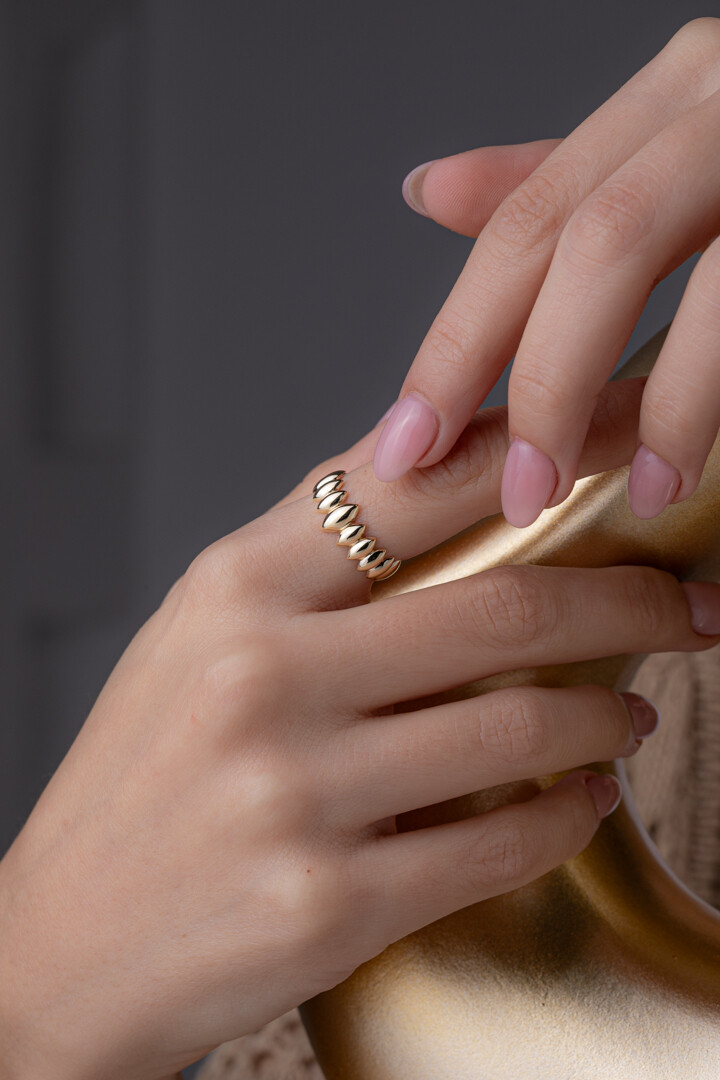 14 Ayar Altın Mekik Yüzük