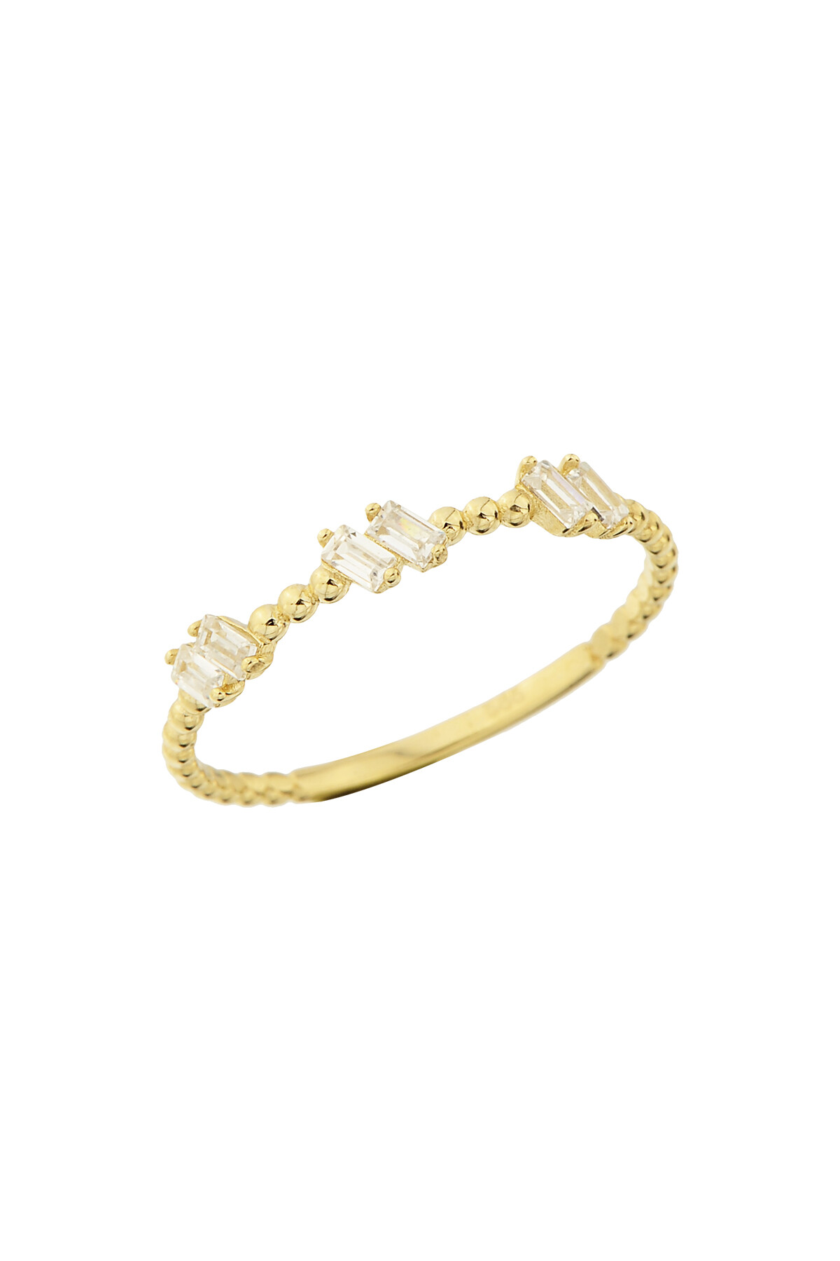 14 Ayar Altın Zarif Baget Yüzük