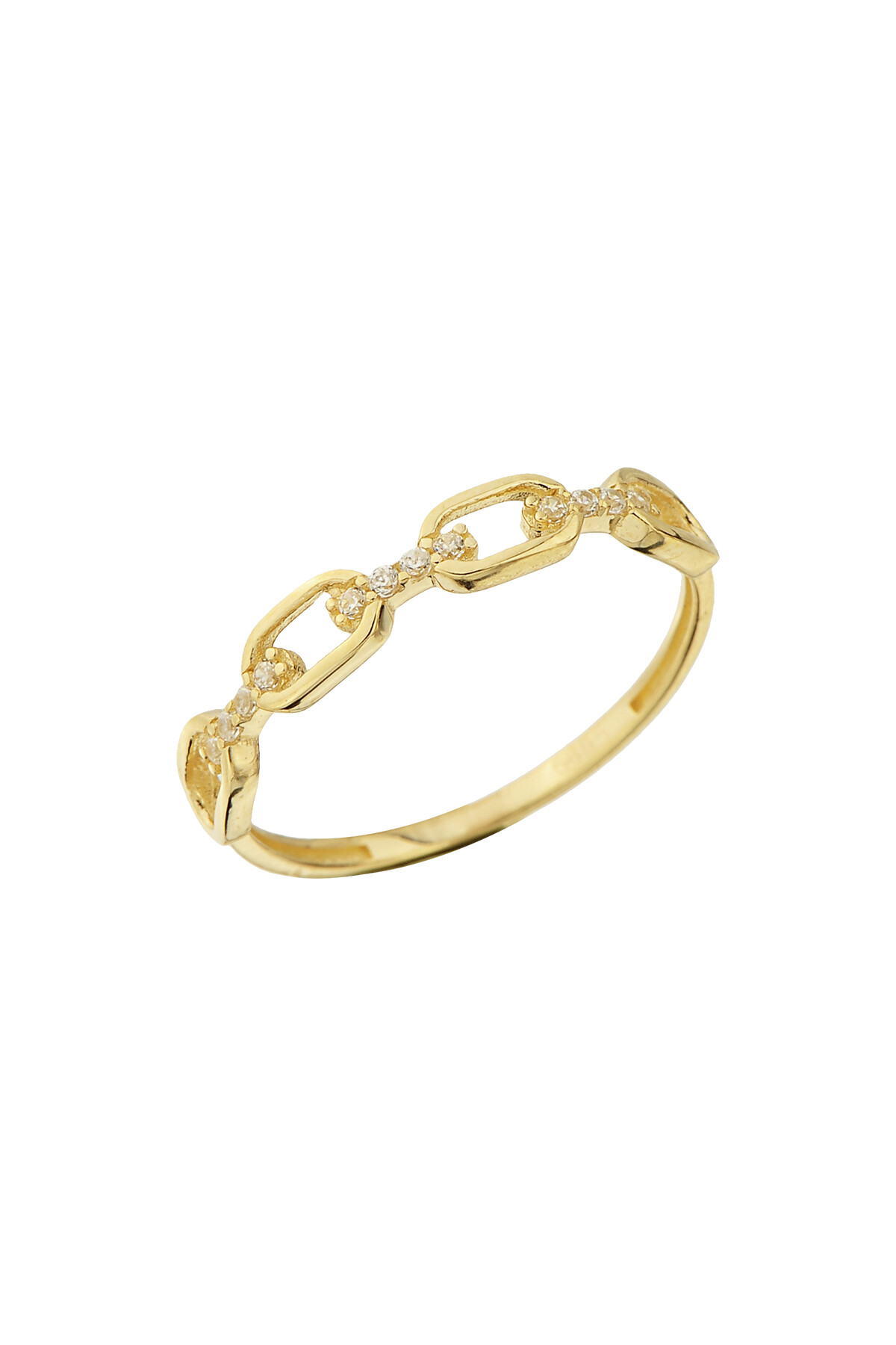 14 Ayar Altın Zincir Yüzük