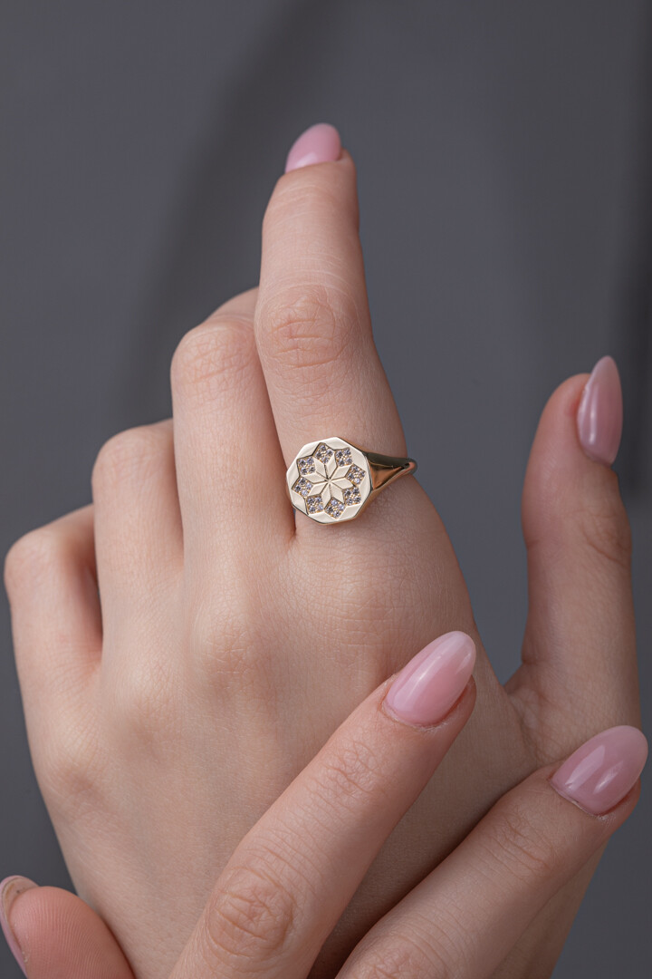 14 Ayar Altın Yıldız Yüzük