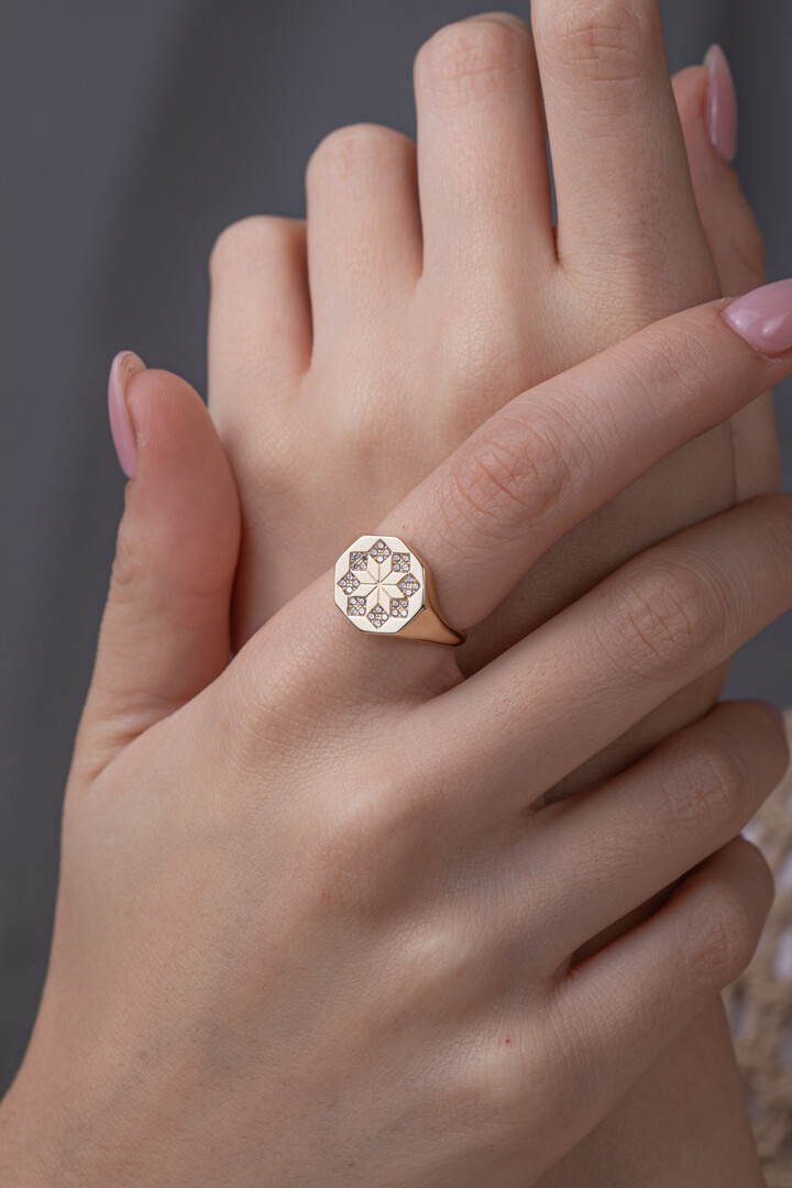 14 Ayar Altın Yıldız Yüzük