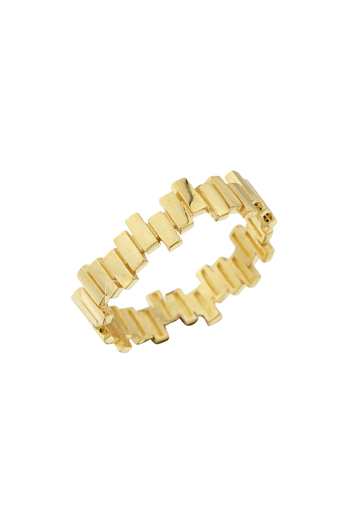 14 Ayar Altın Zikzak Yüzük