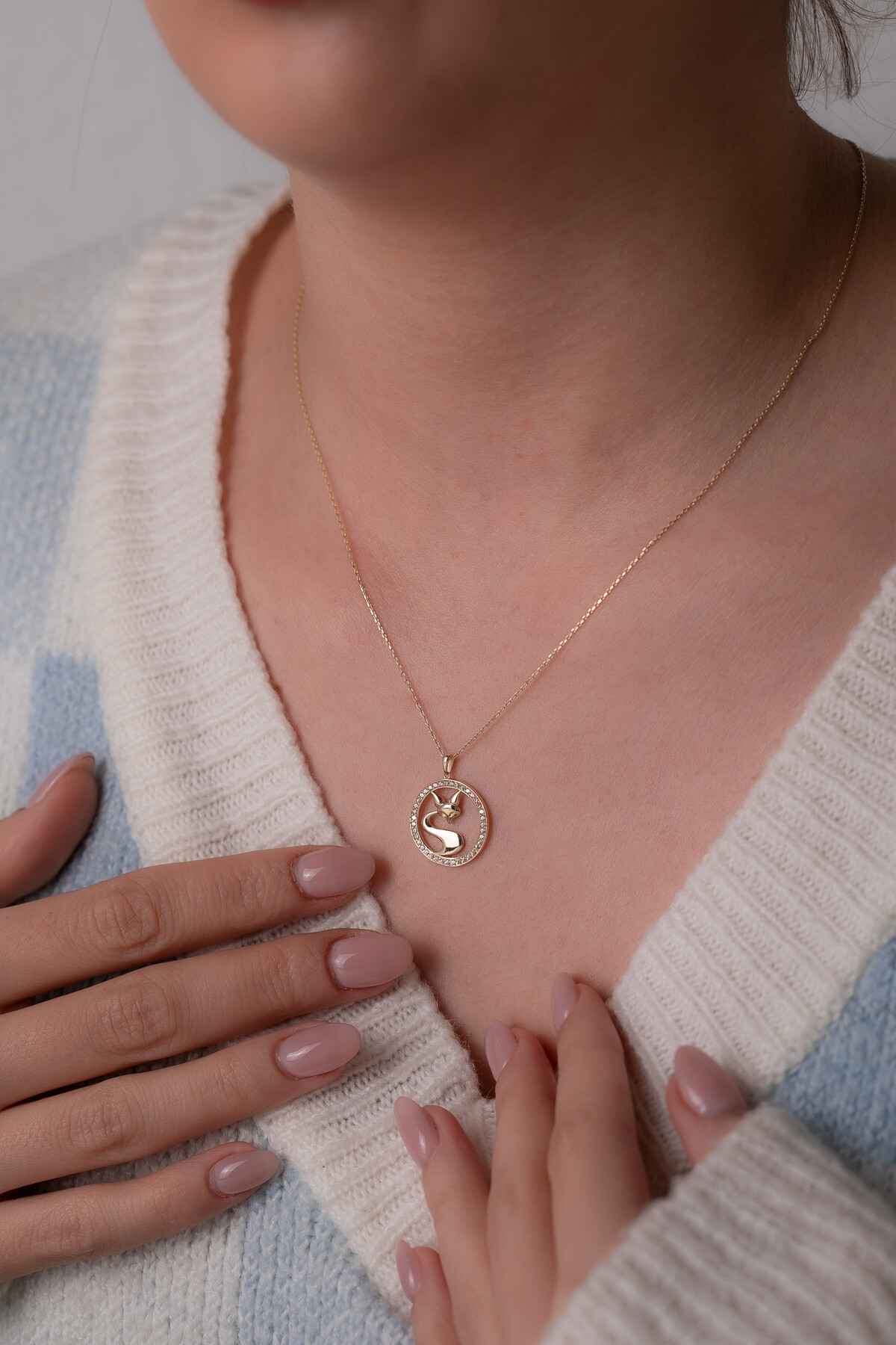 14 Ayar Altın Sincap Kolye