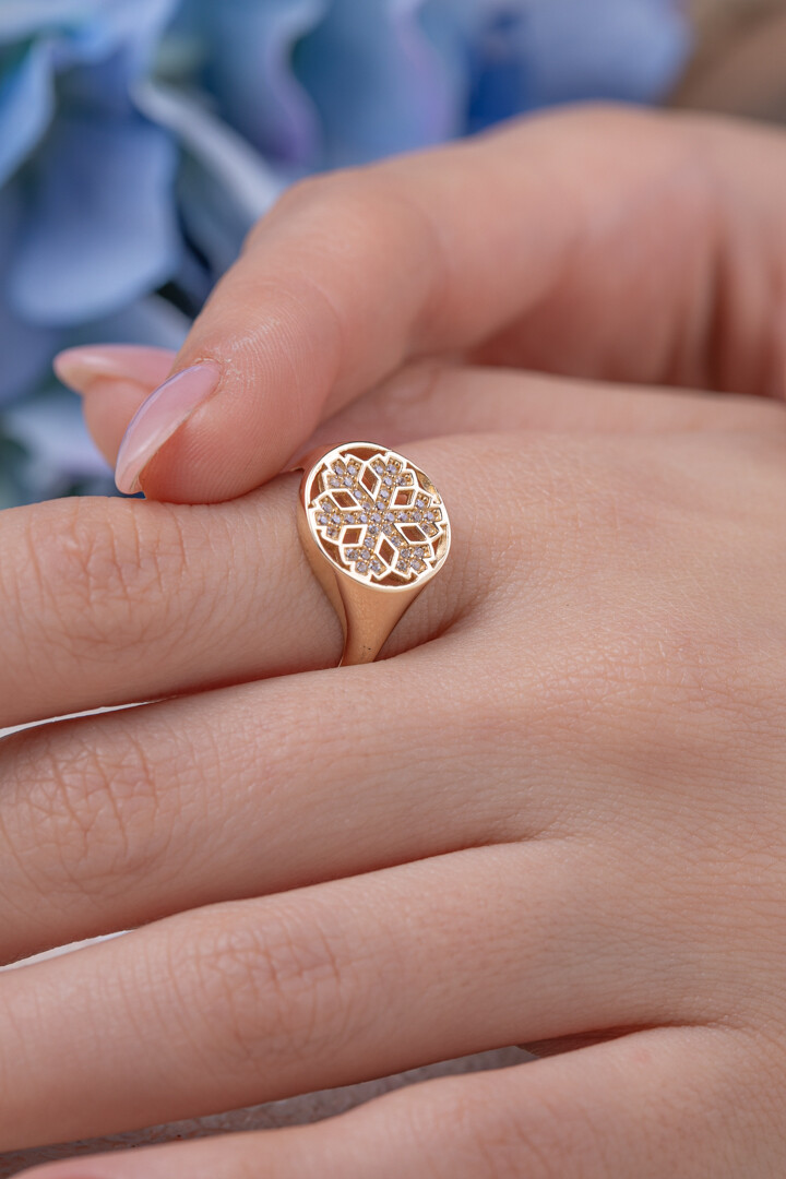 14 Ayar Altın Kartanesi Yüzük