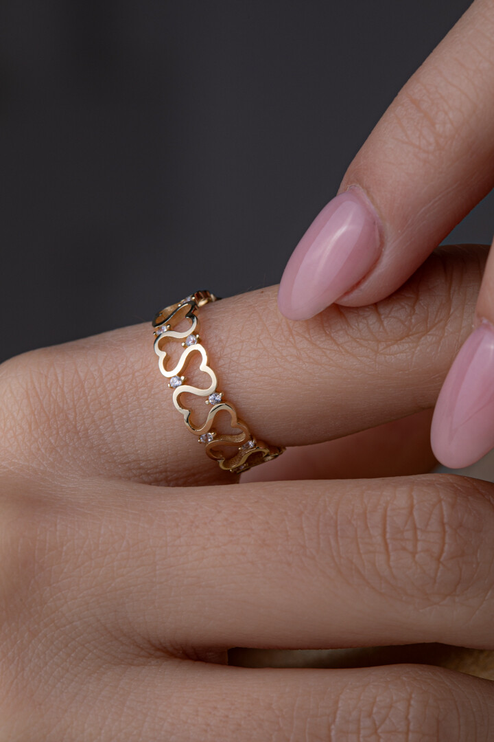 14 Ayar Altın Kalp Yüzük