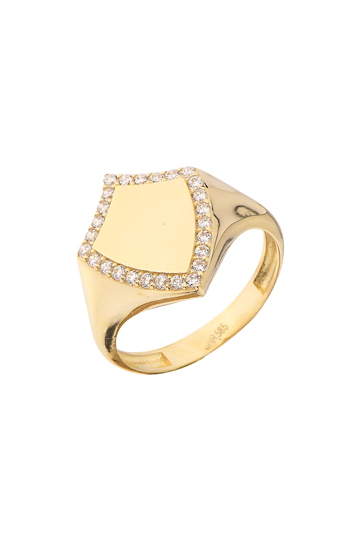 14 Ayar Altın Taşlı Kişiselleştirebilir Yüzük