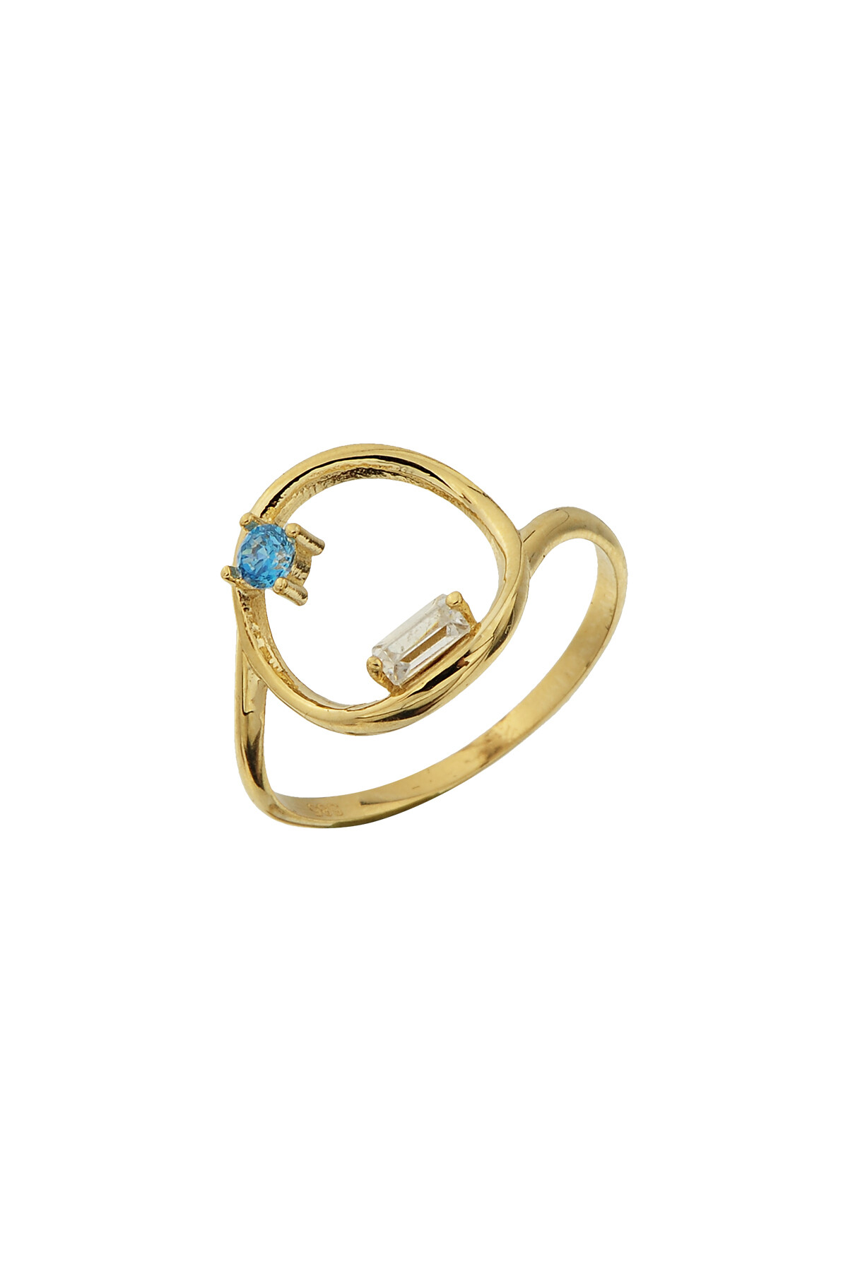 14 Ayar Altın Baget Taş Yüzük