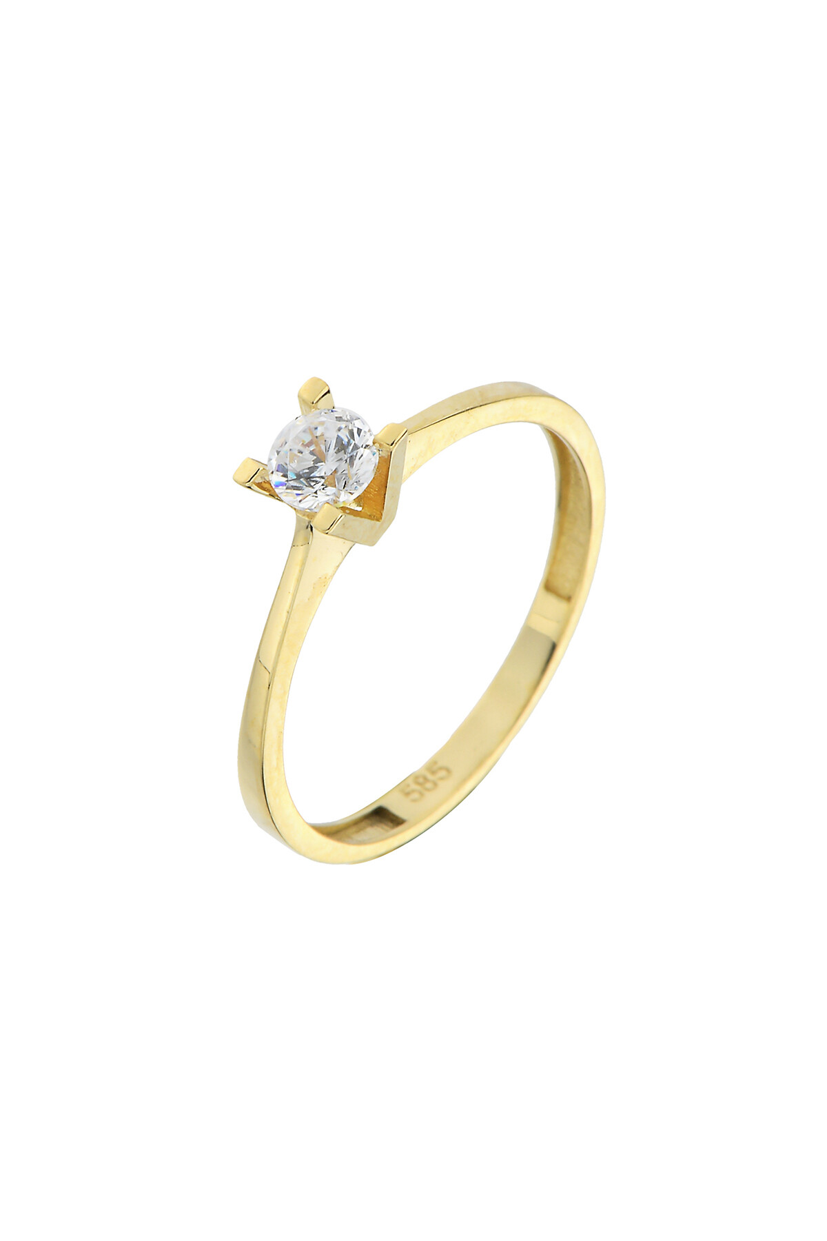 14 Ayar Altın Tektaş Yüzük