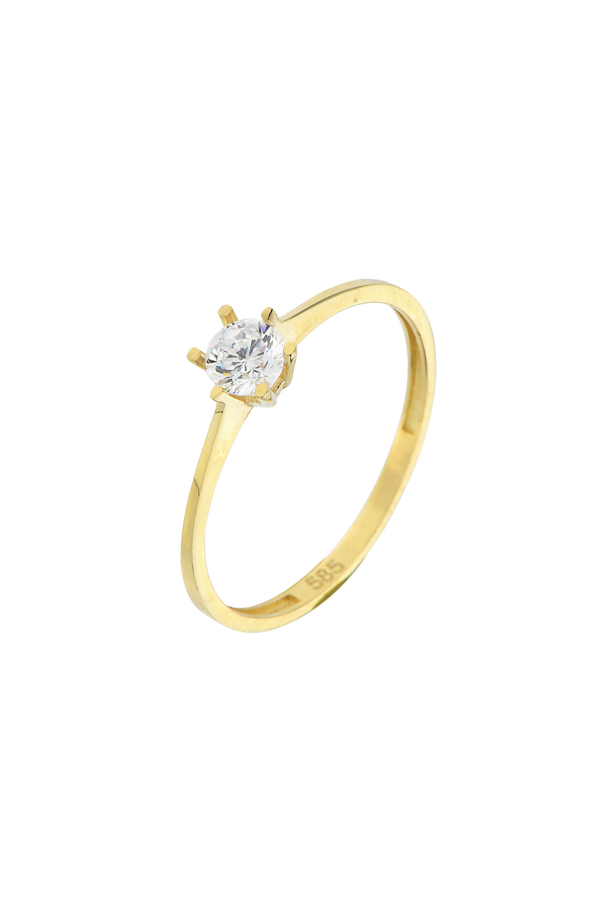 14 Ayar Altın Tektaş Yüzük