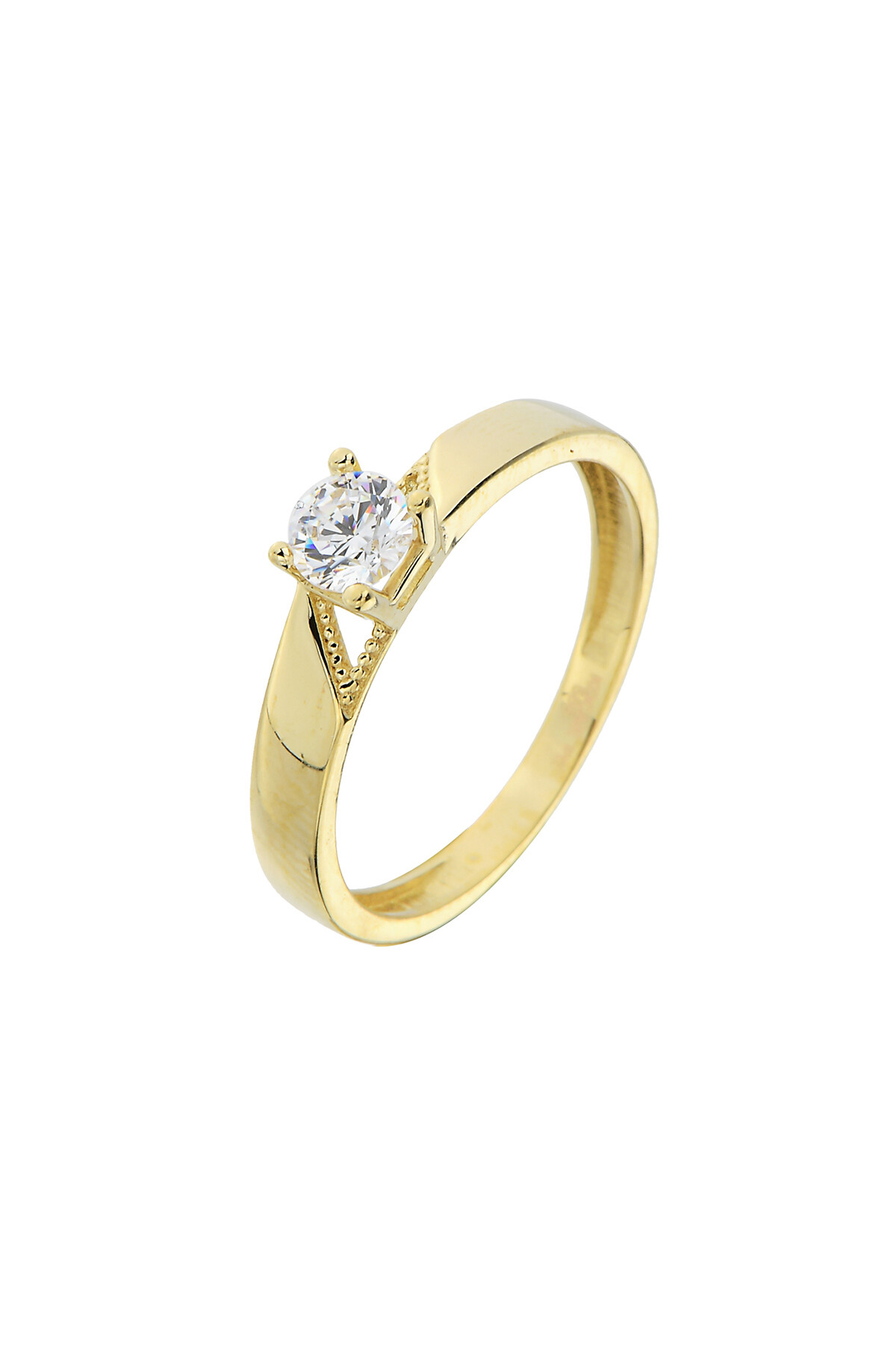 14 Ayar Altın Tektaş Yüzük