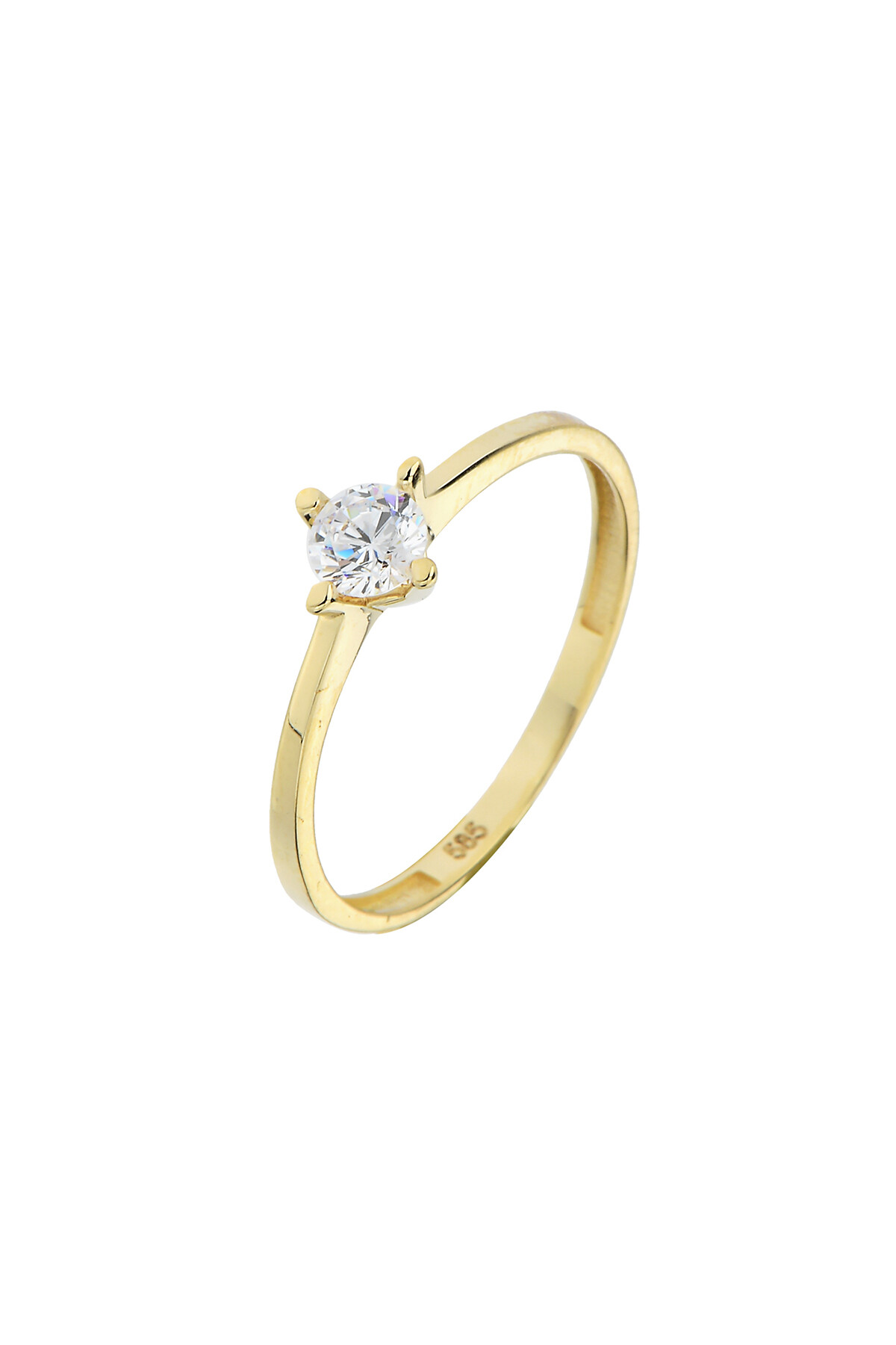 14 Ayar Altın Tektaş Yüzük