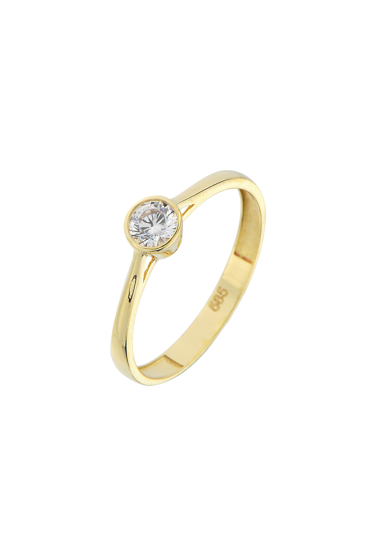 14 Ayar Altın Tektaş Yüzük