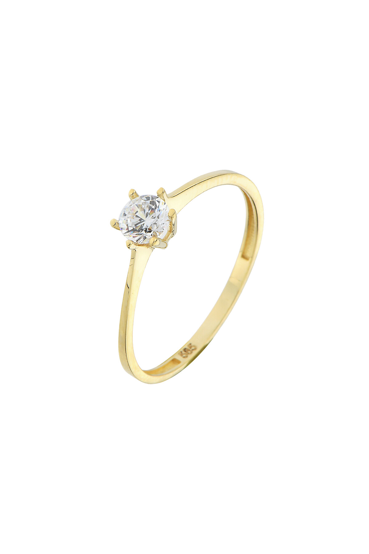 14 Ayar Altın Tektaş Yüzük