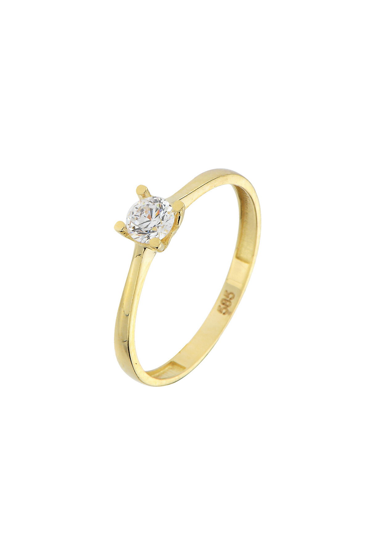 14 Ayar Altın Tektaş Yüzük