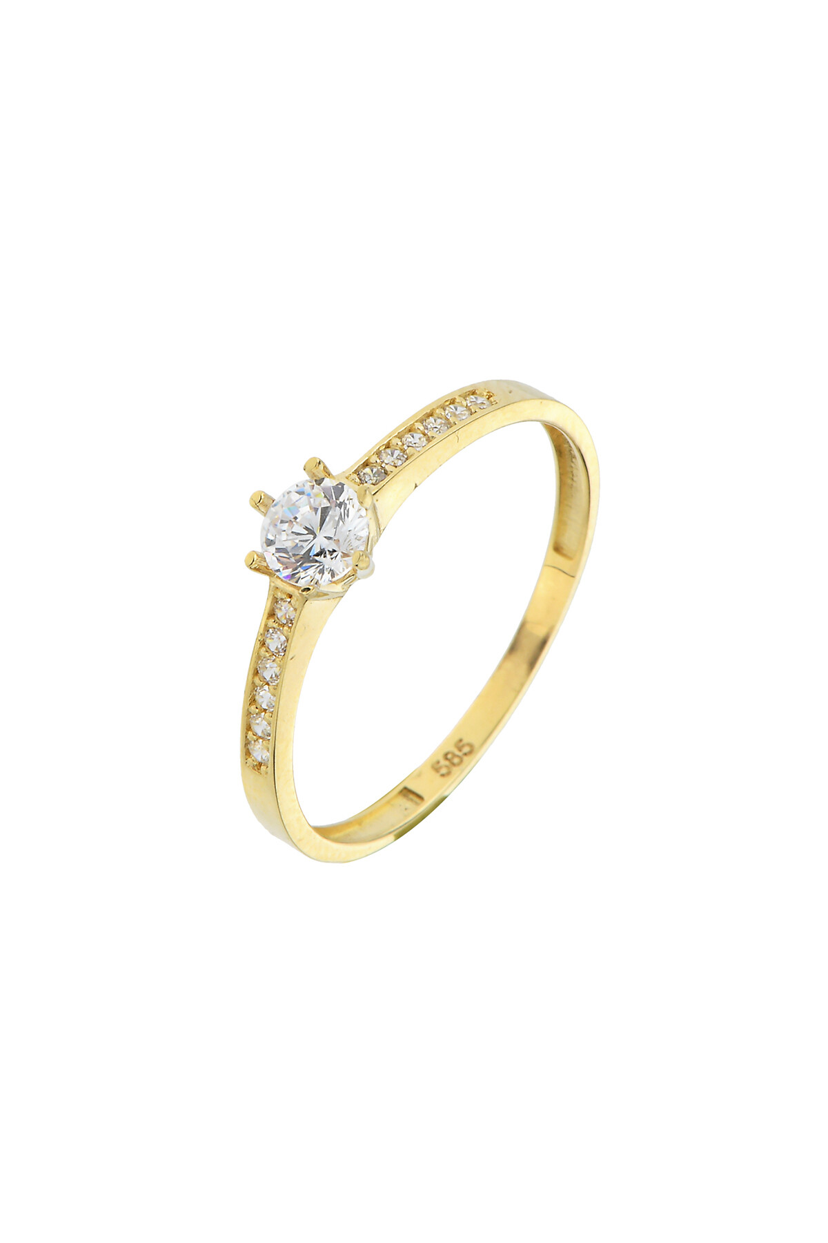 14 Ayar Altın Tektaş Yüzük