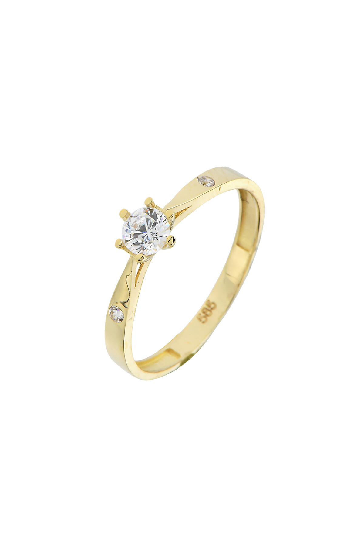 14 Ayar Altın Tektaş Yüzük