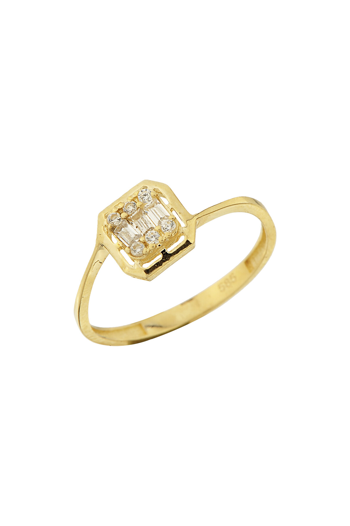 14 Ayar Altın Baget Yüzük