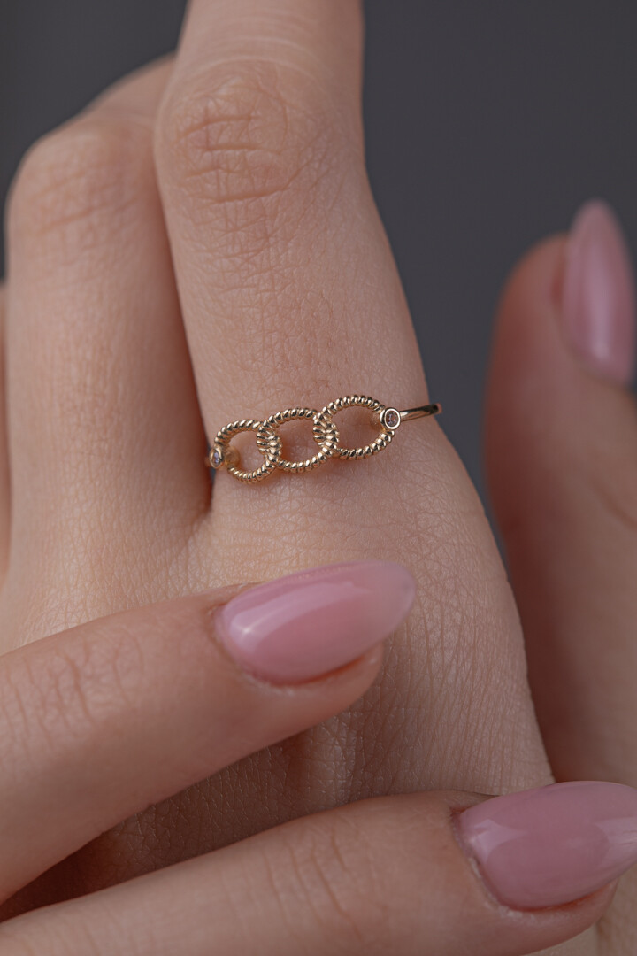 14 Ayar Altın Samanyolu Yüzük