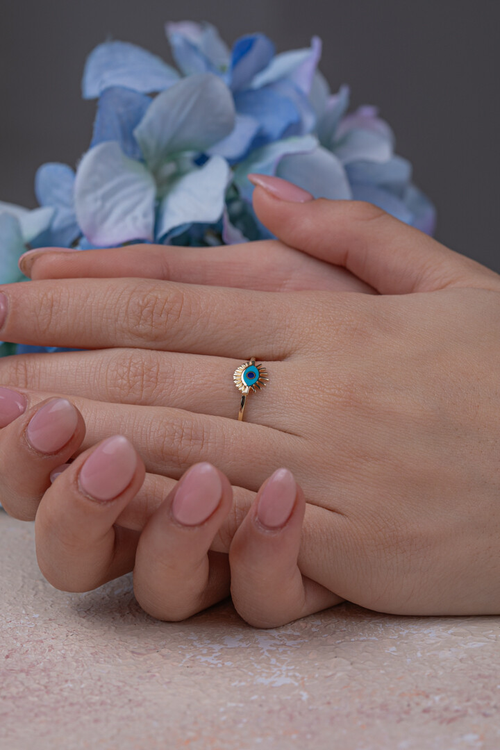 14 Ayar Altın Göz Yüzük