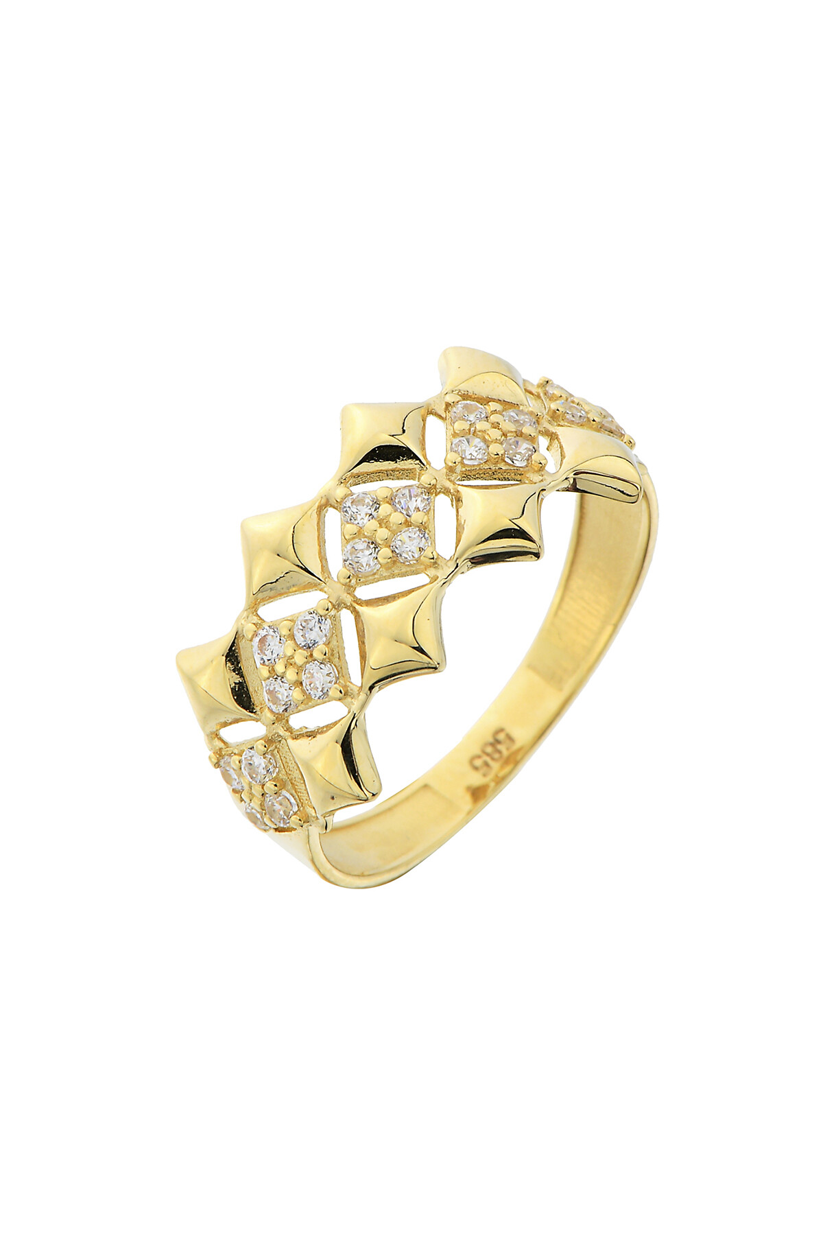 14 Ayar Altın Baklava Dilimi Yüzük