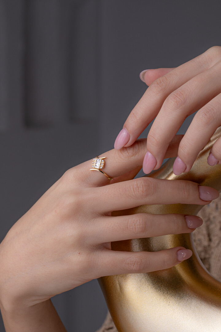 14 Ayar Altın Baget Yüzük