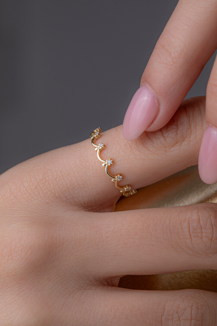 14 Ayar Altın Taç Yüzük