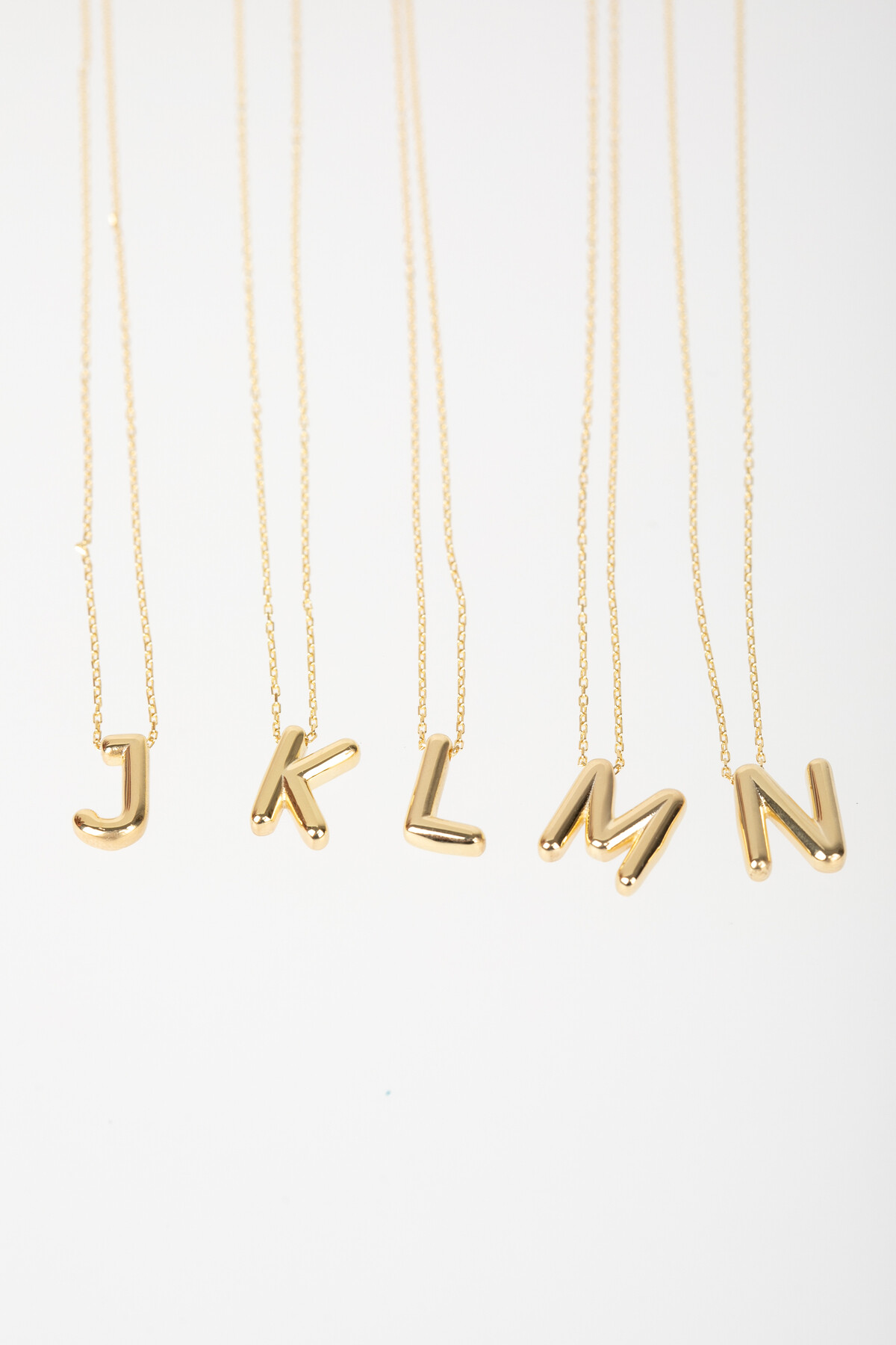 14 Ayar Altın Balon Harf Kolye