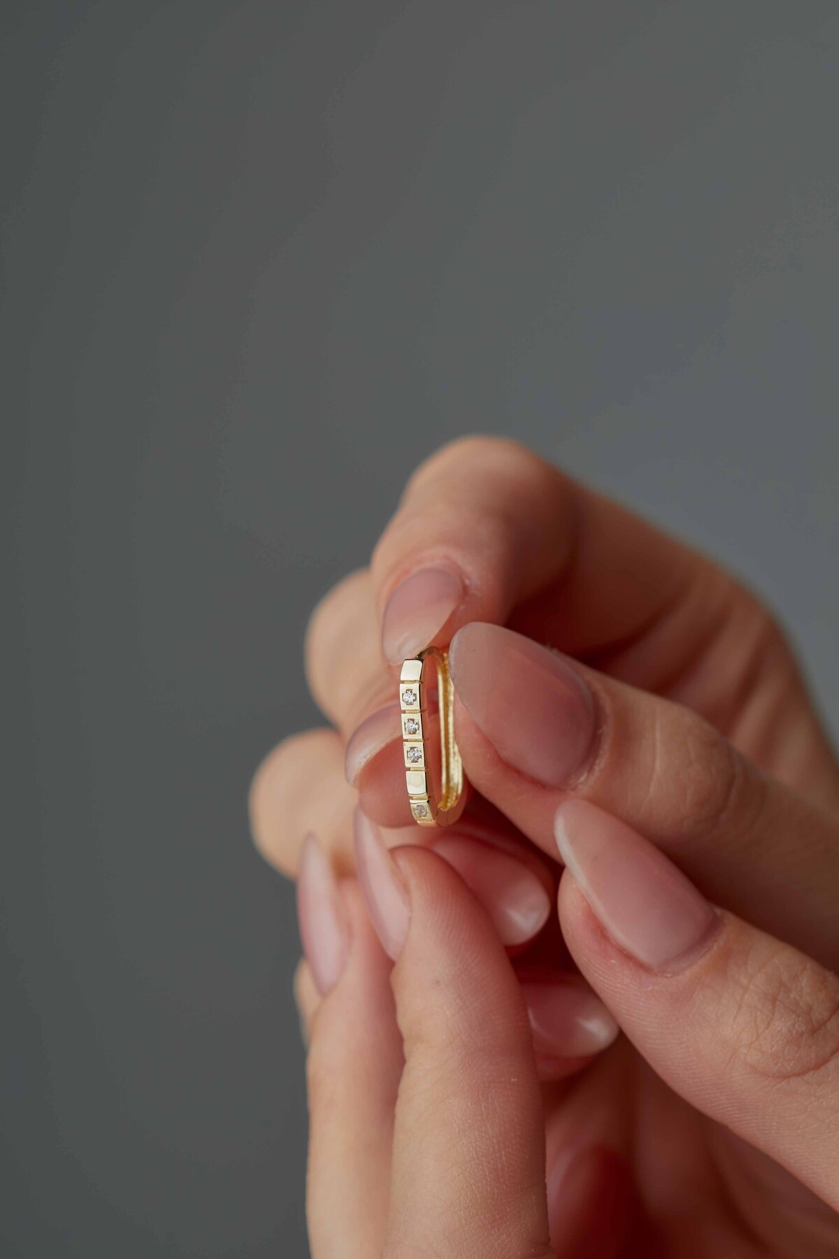 14 Ayar Altın Halka Küpe