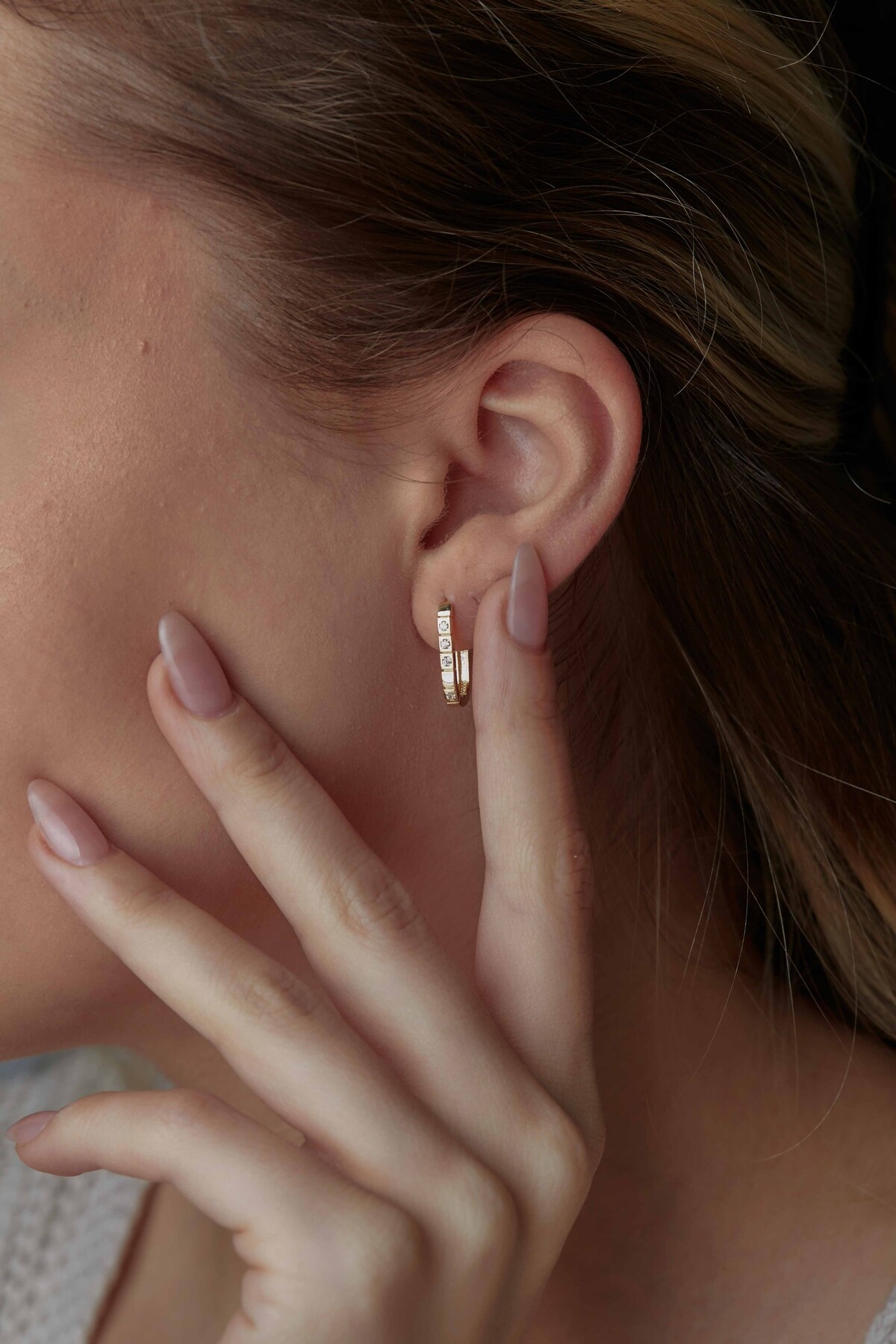 14 Ayar Altın Halka Küpe