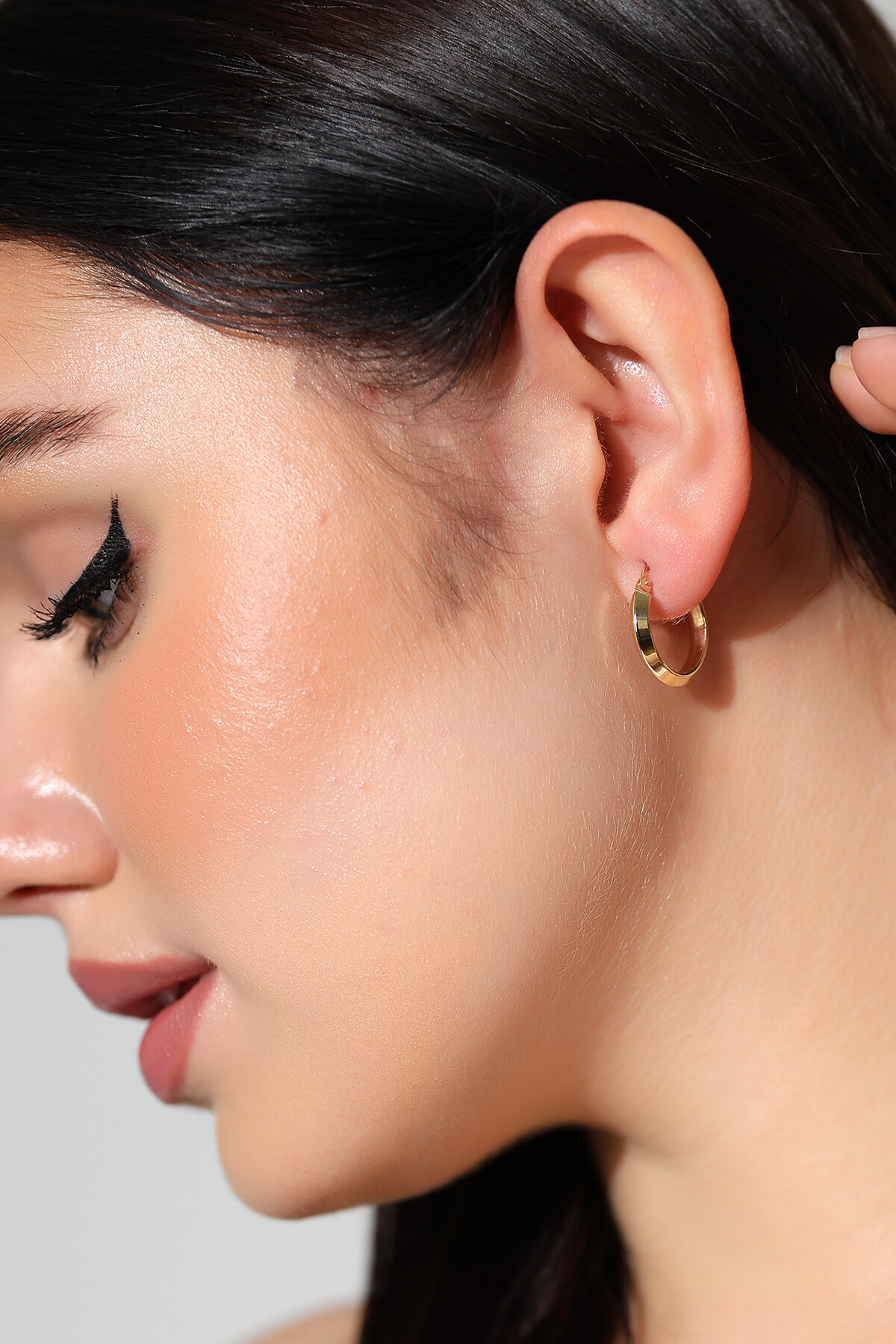 14 Ayar Altın Halka Küpe