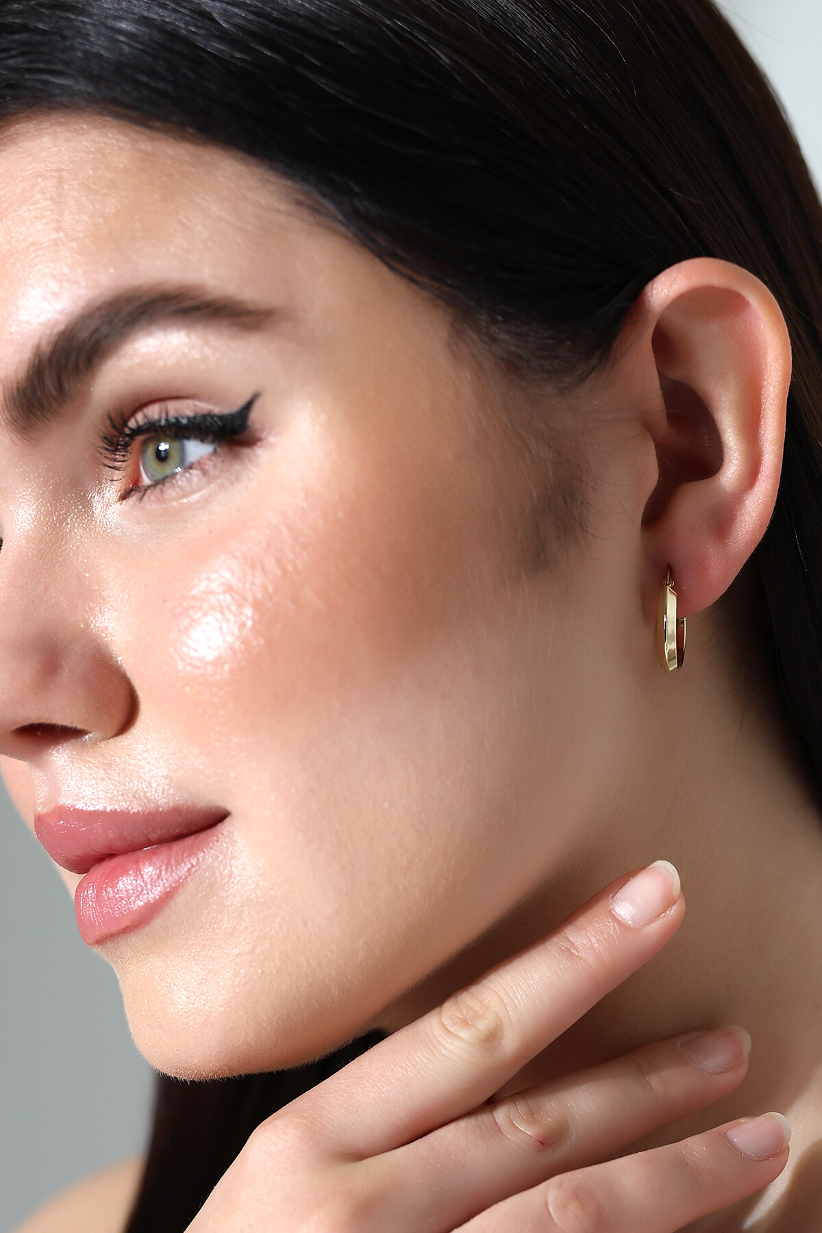 14 Ayar Altın Halka Küpe