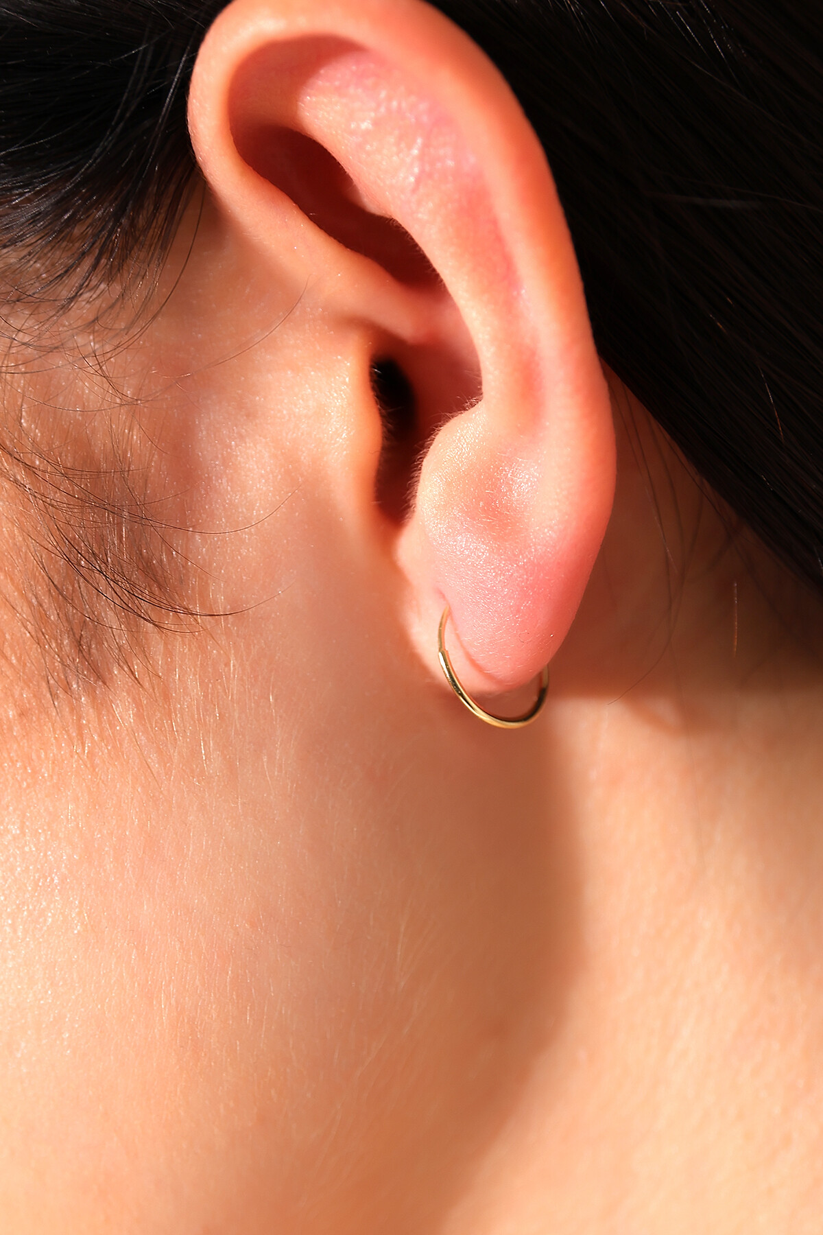 14 Ayar Altın Halka Küpe