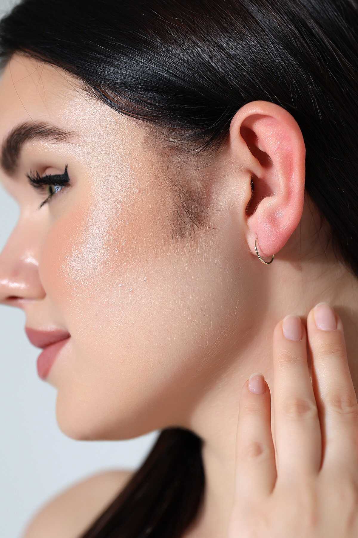 14 Ayar Altın Halka Küpe