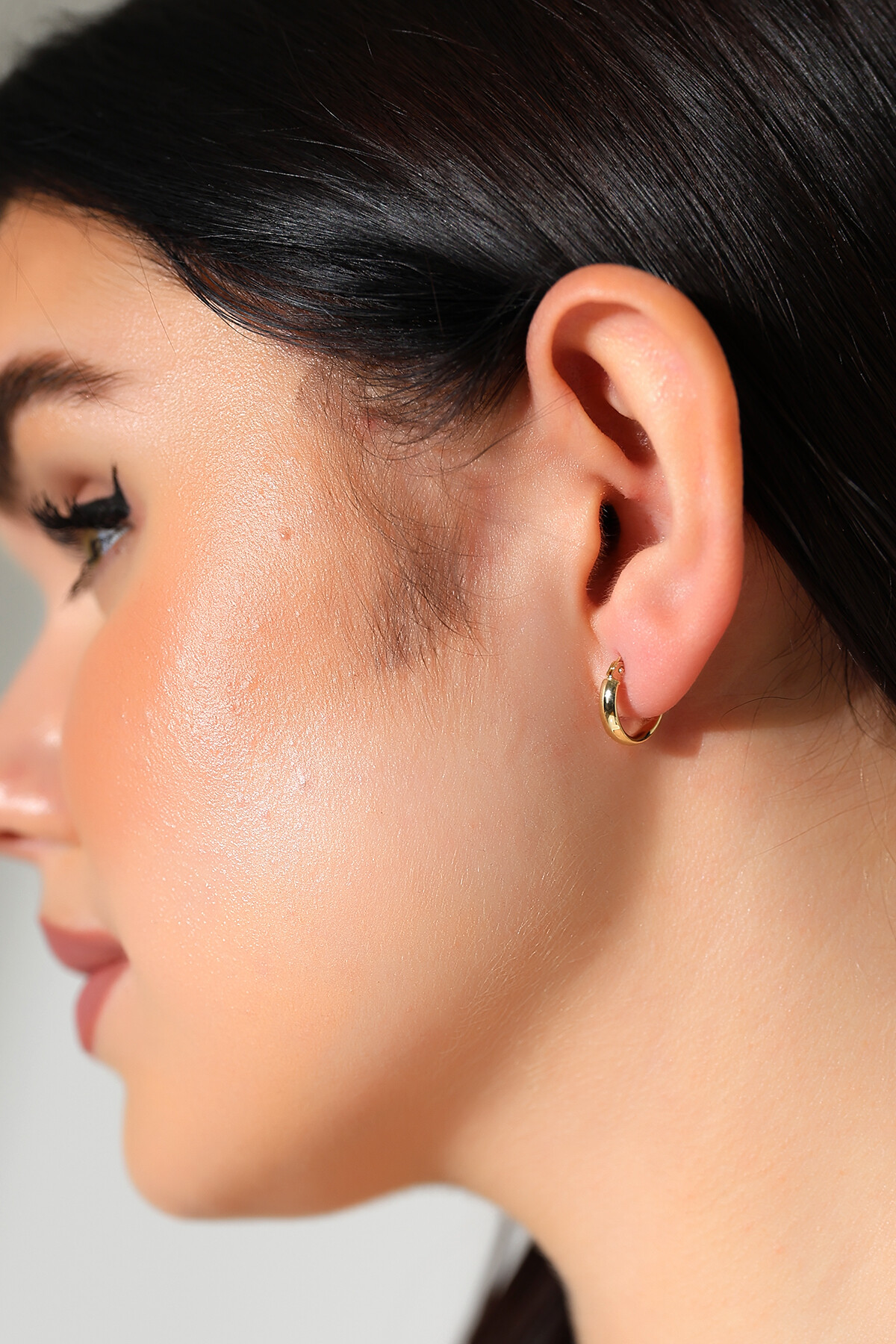 14 Ayar Altın Halka Küpe