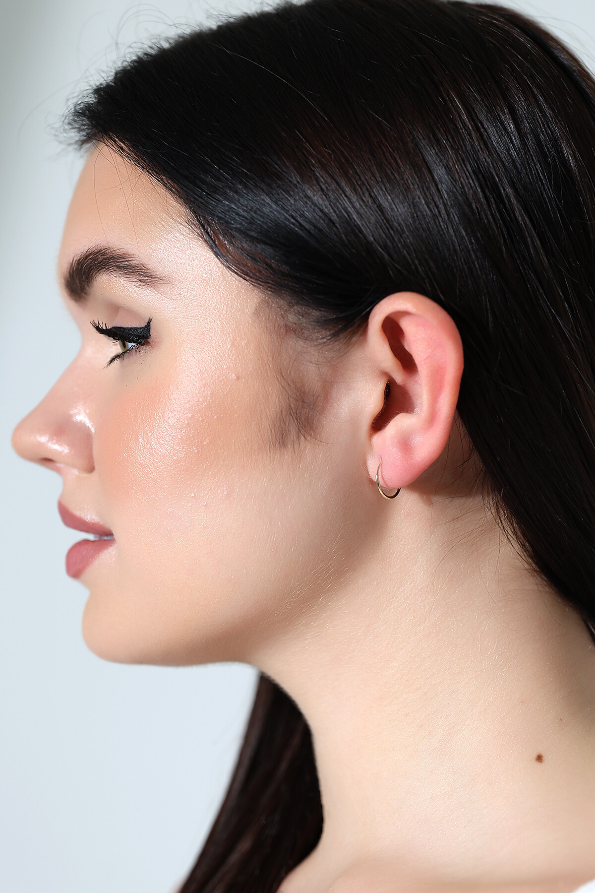 14 Ayar Altın Halka Küpe