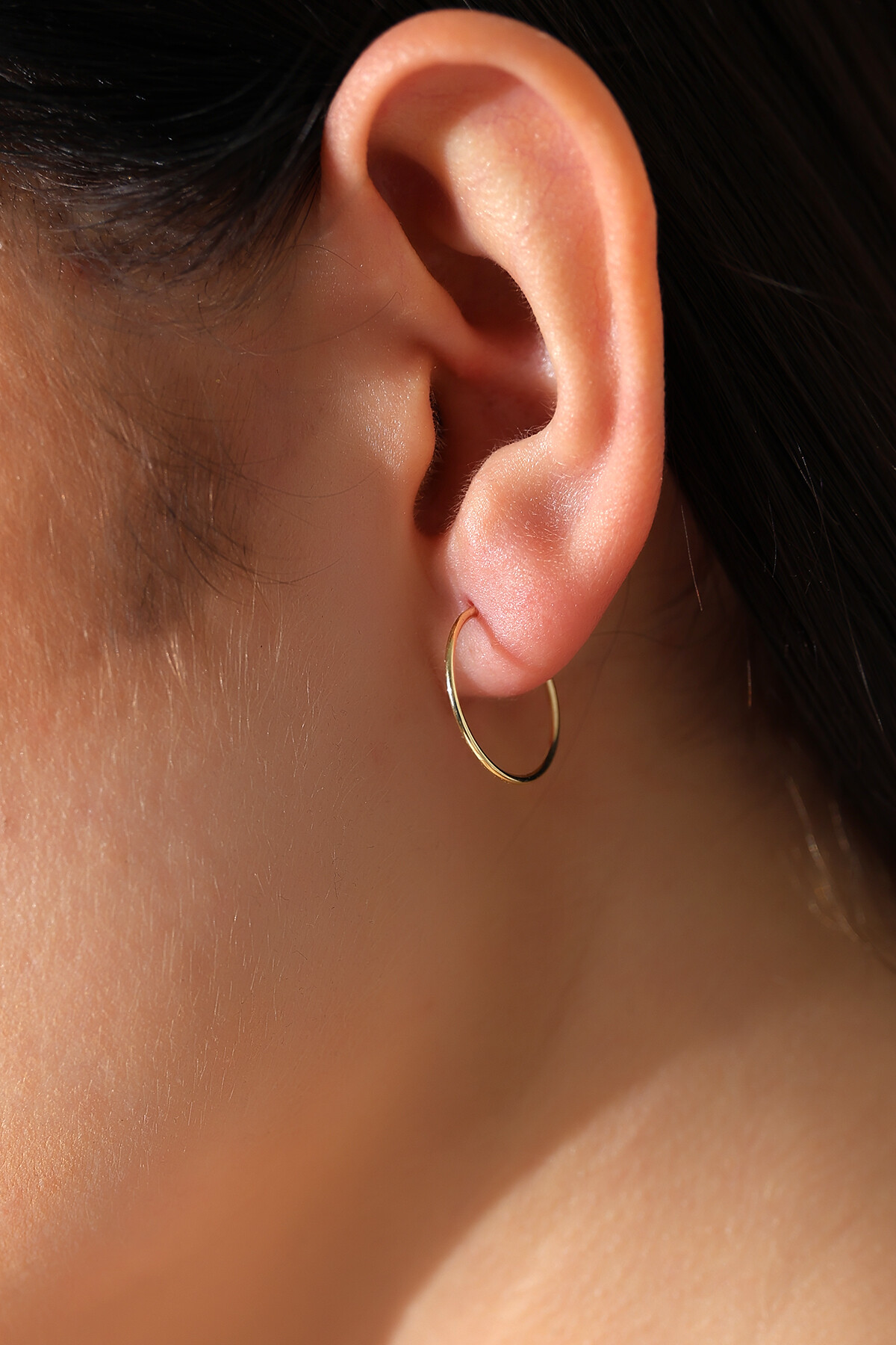 14 Ayar Altın Halka Küpe