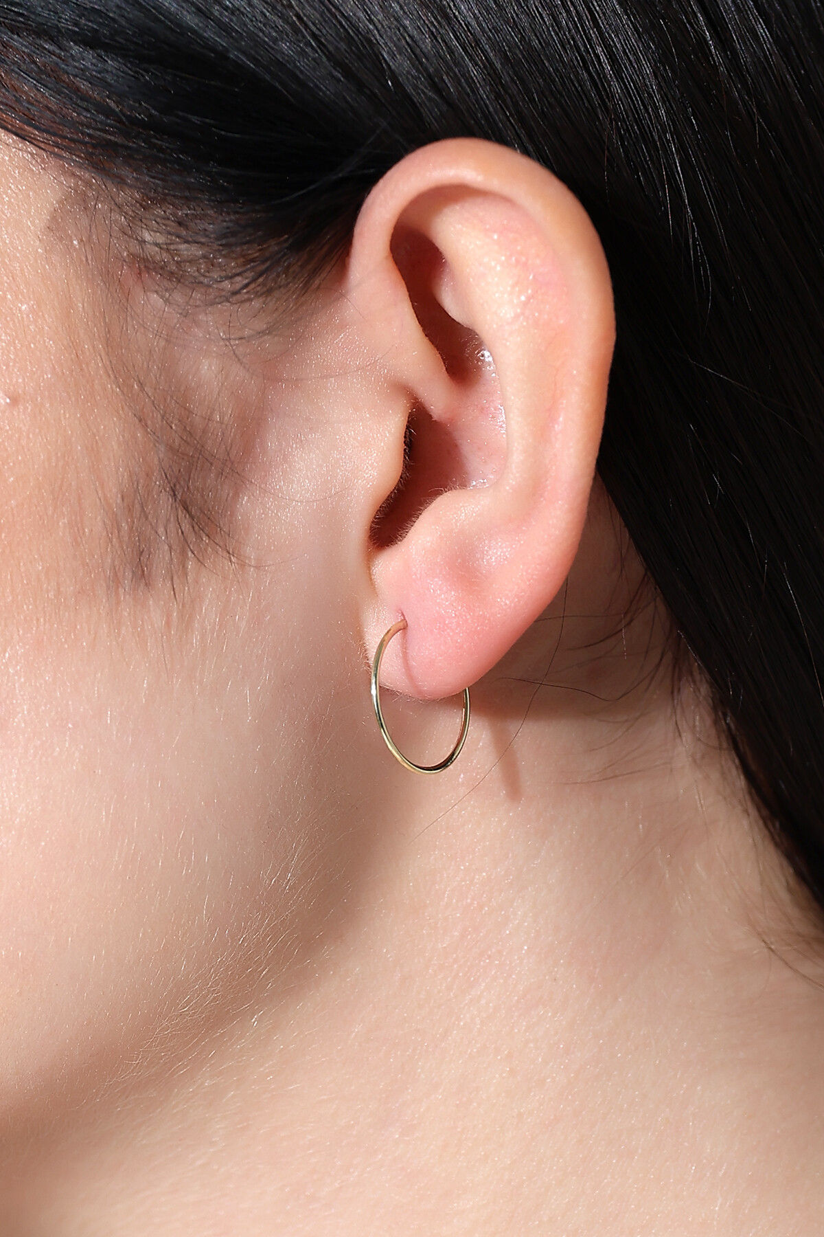 14 Ayar Altın Halka Küpe