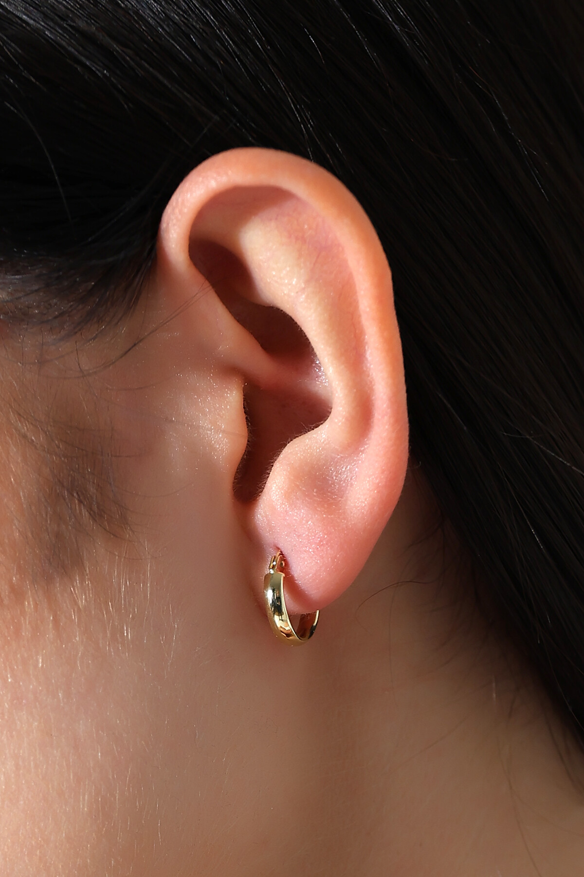 14 Ayar Altın Halka Küpe