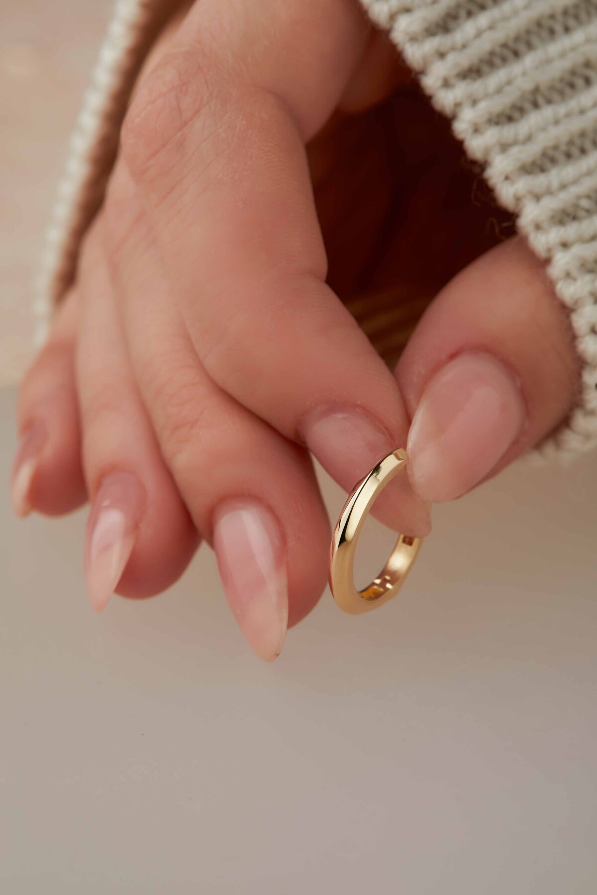 14 Ayar Altın Halka Küpe