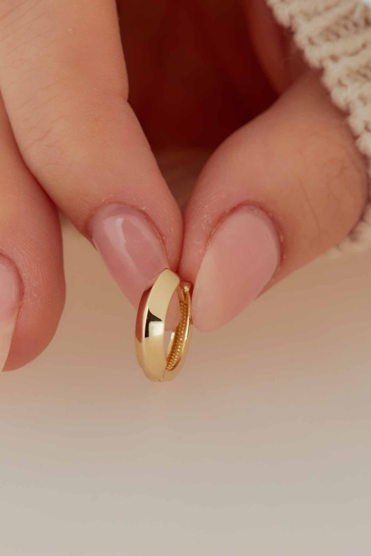 14 Ayar Altın Halka Küpe