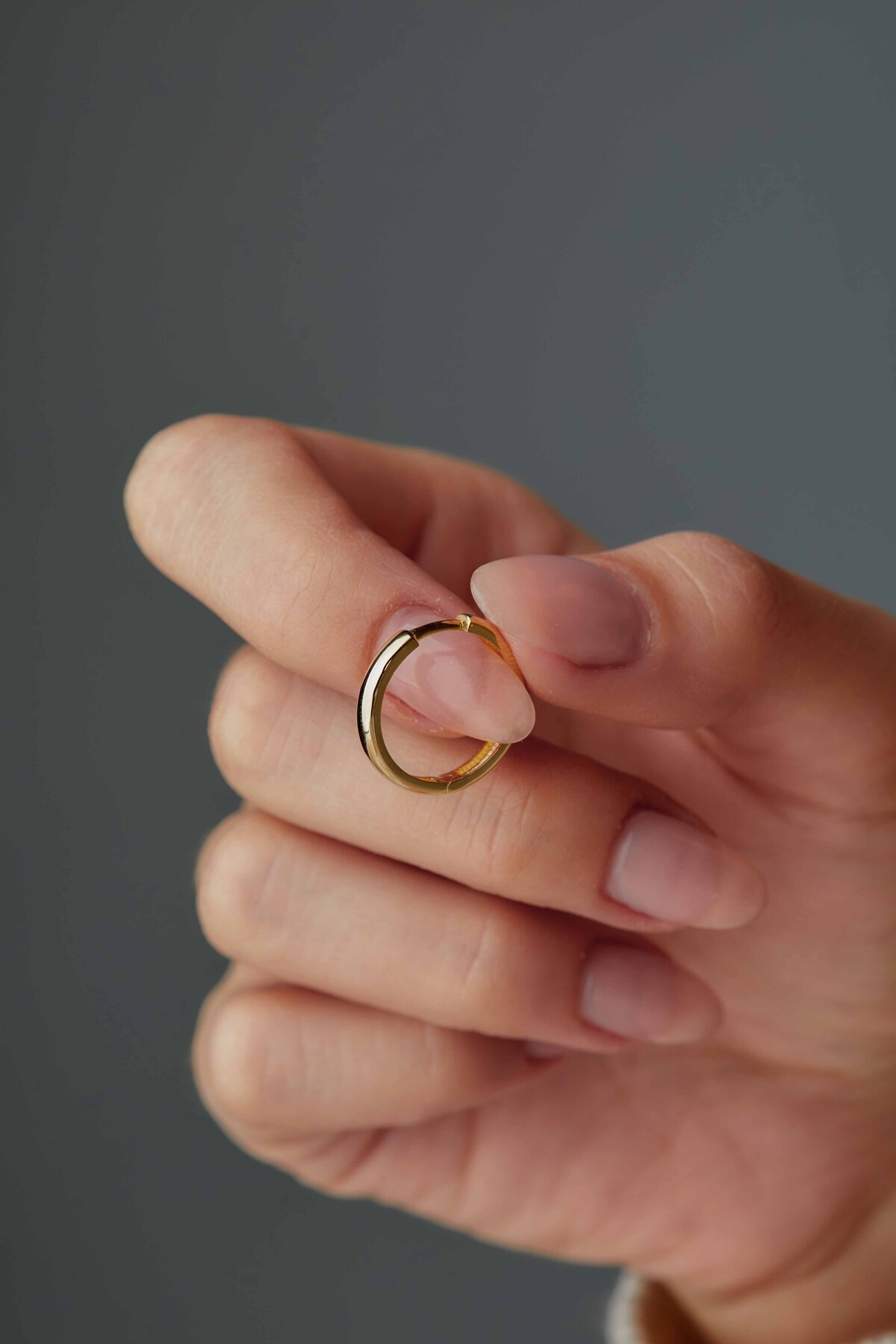 14 Ayar Altın Halka Küpe