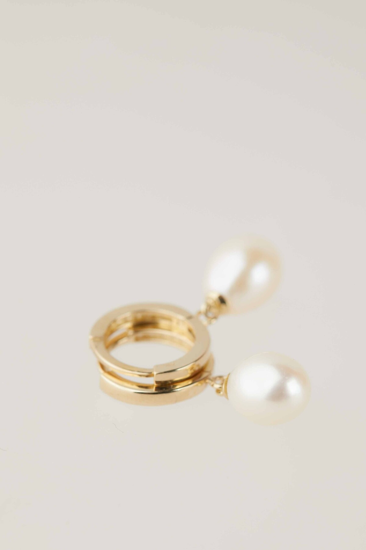 14 Ayar Altın İnci Küpe